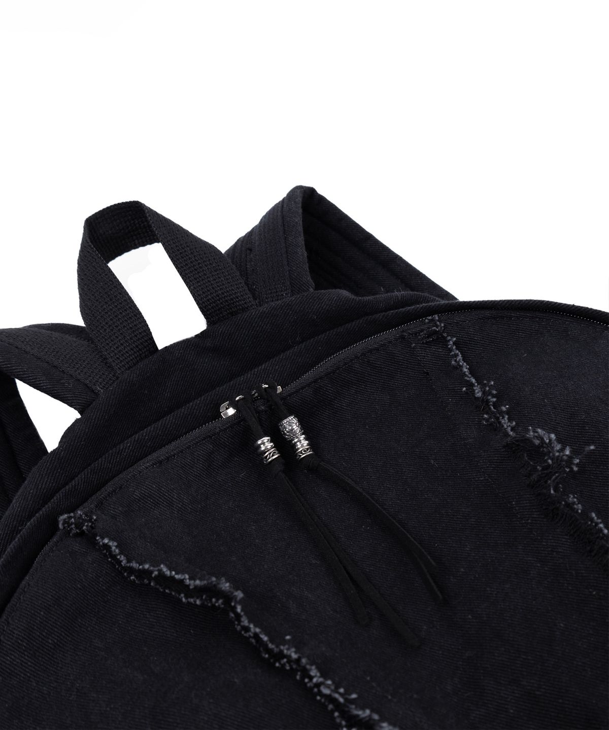 알에스에스씨(RSSC) RAW CUT DENIM BACKPACK - BLACK