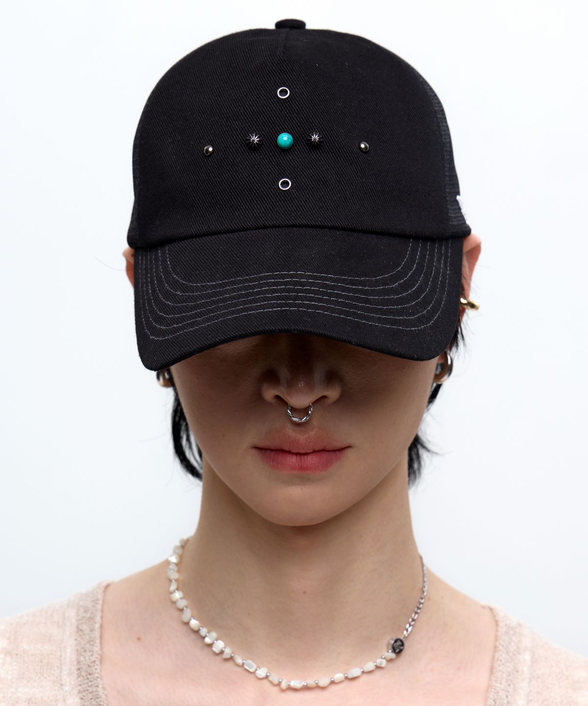 알에스에스씨(RSSC) WESTERN RIVET MESH CAP - BLACK