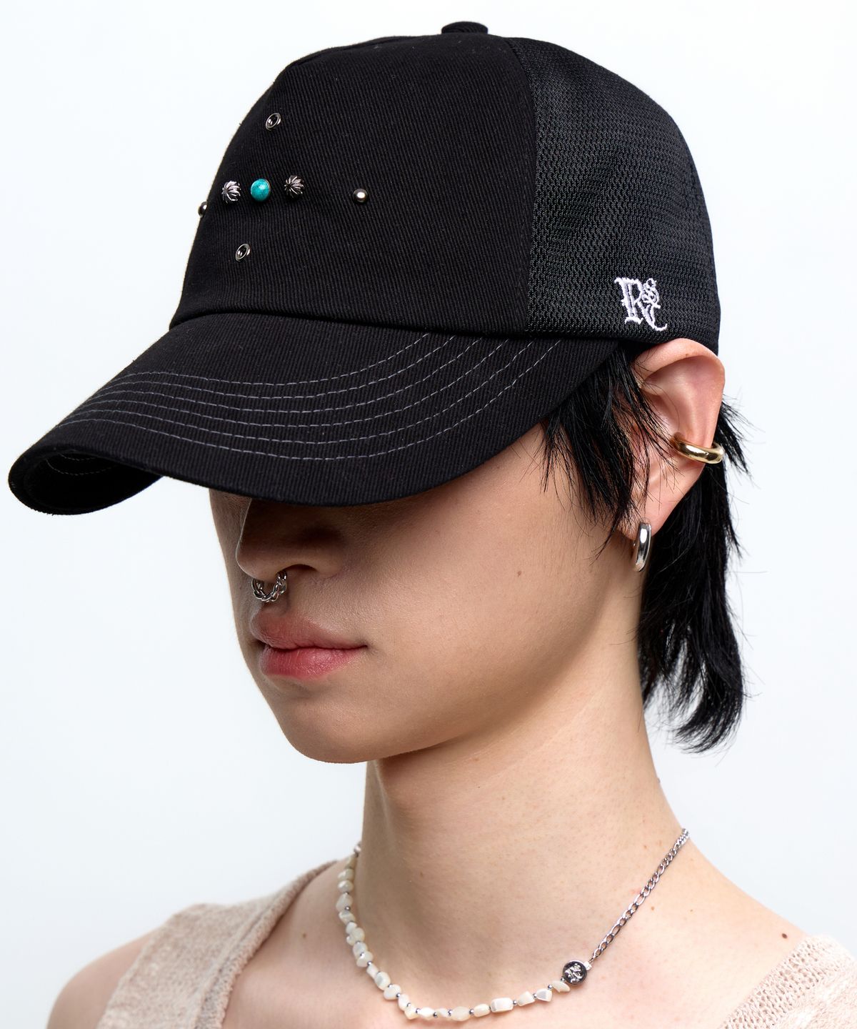 알에스에스씨(RSSC) WESTERN RIVET MESH CAP - BLACK