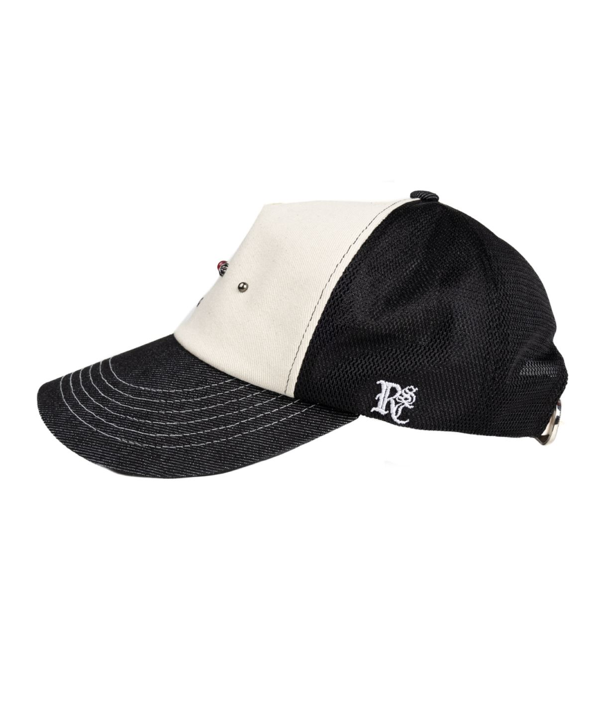 알에스에스씨(RSSC) WESTERN RIVET MESH CAP - BLACK/IVORY