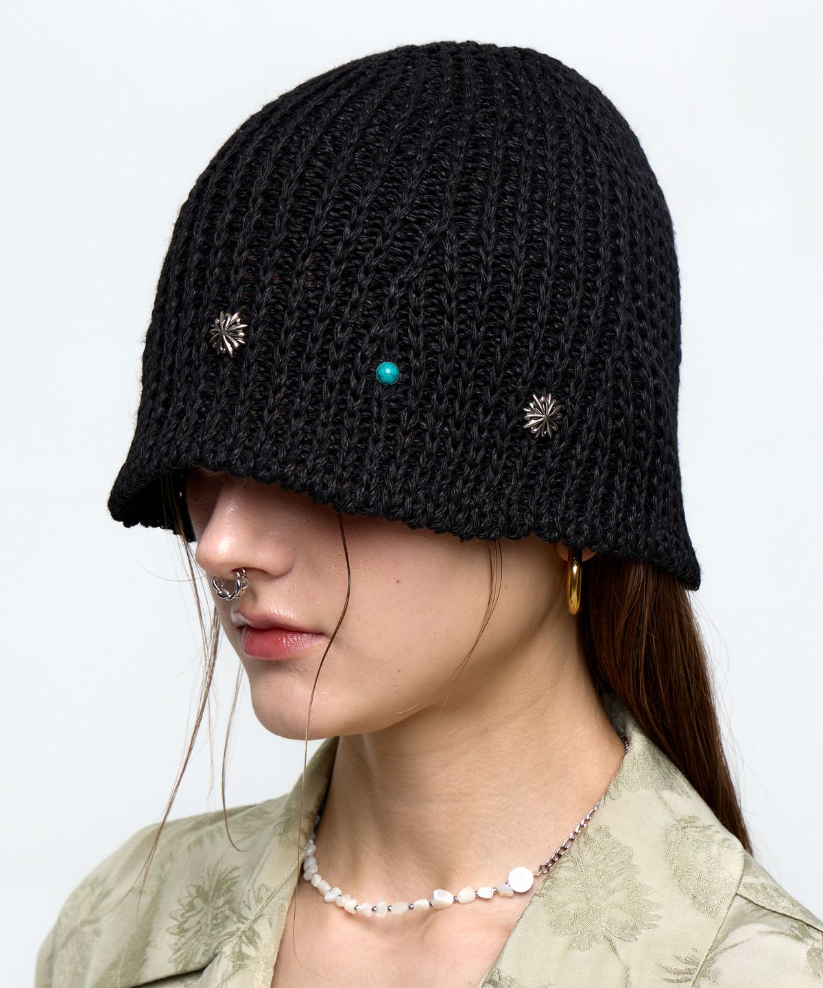 알에스에스씨(RSSC) RIVET BUCKET BEANIE - BLACK