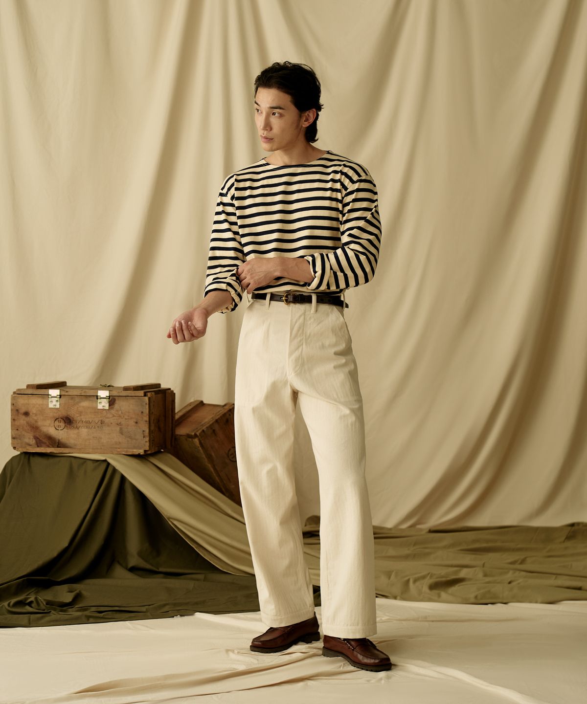 브론슨(BRONSON) USN Herringbone Deck Pants