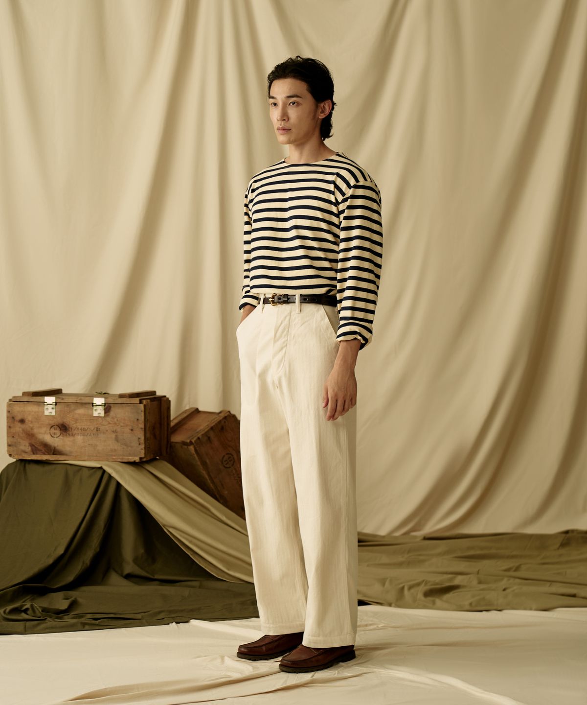 브론슨(BRONSON) USN Herringbone Deck Pants
