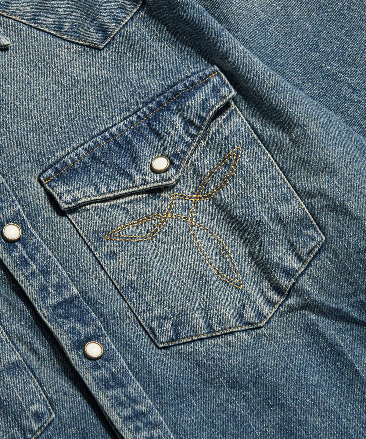 브론슨(BRONSON) 1950s Slub Denim Western Shirt