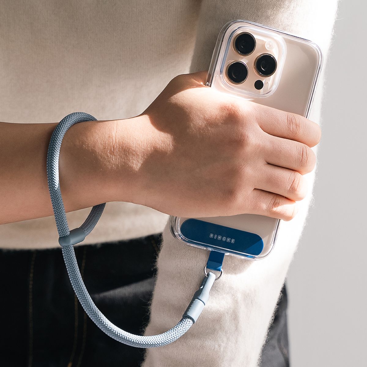 링케(RINGKE) 핸드폰 스트랩 플로우 홀더 링크 세트 핸드 P타입 분실 도난 방지 줄