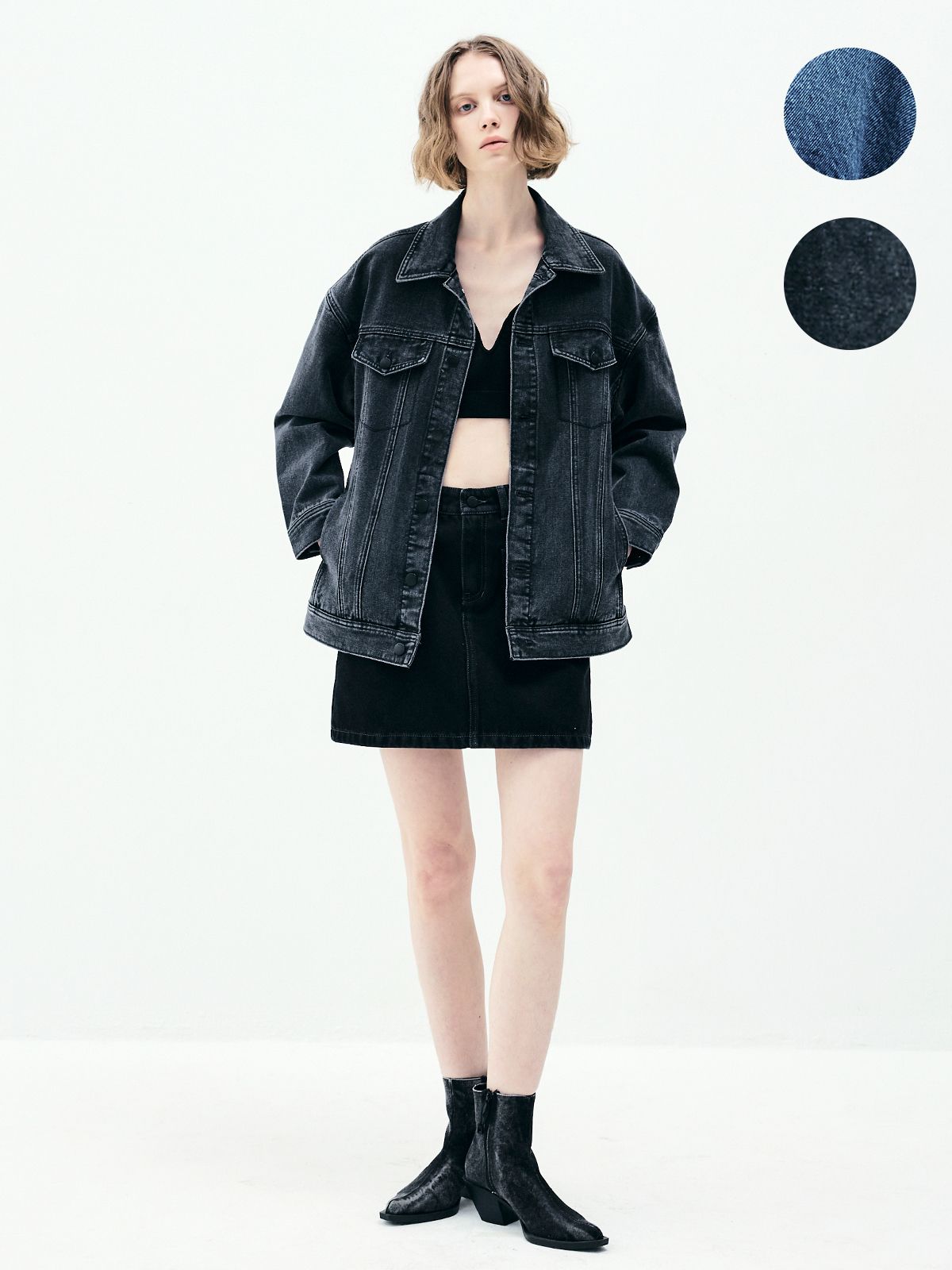 람(RAAM) RAJ5001 릴렉스 박스핏 데님 자켓