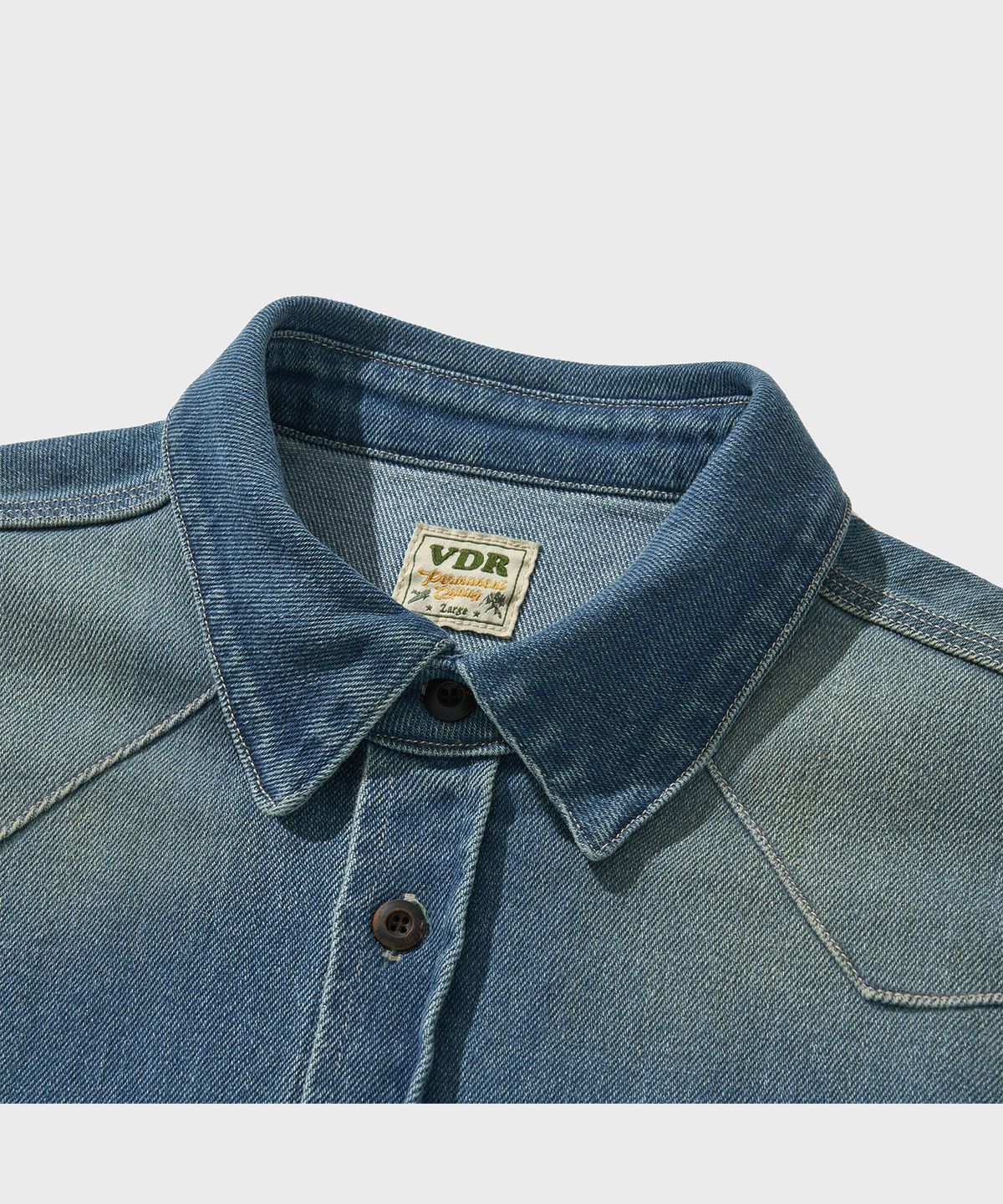 비디알(VDR) DENIM WORK SHIRTS [Vintage Light]