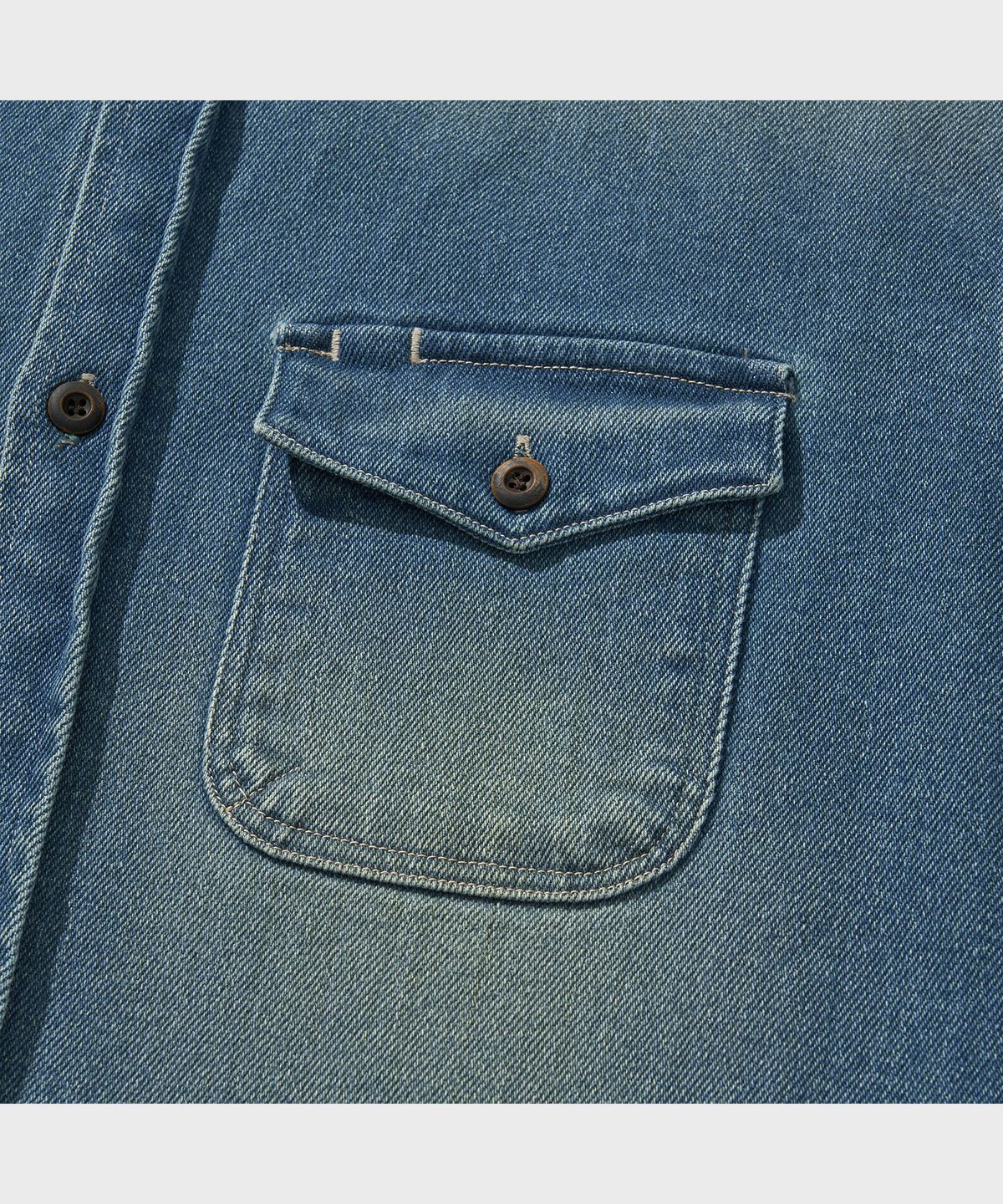 비디알(VDR) DENIM WORK SHIRTS [Vintage Light]