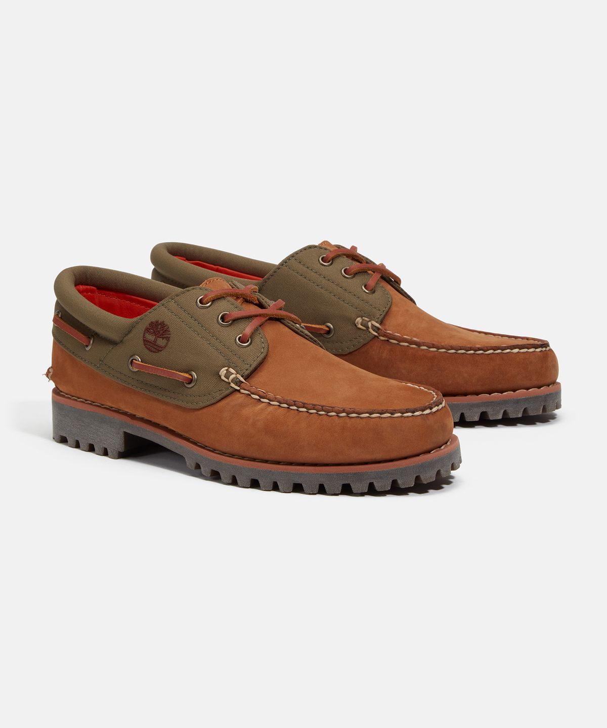 팀버랜드(TIMBERLAND) (남성) 어센틱 보트슈즈 - 미디엄 브라운 누벅 / A6DXW-EM5