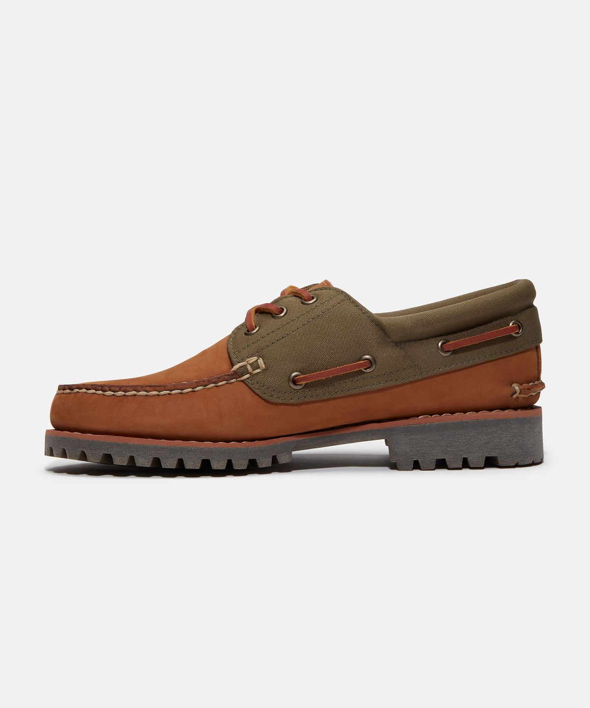 팀버랜드(TIMBERLAND) (남성) 어센틱 보트슈즈 - 미디엄 브라운 누벅 / A6DXW-EM5