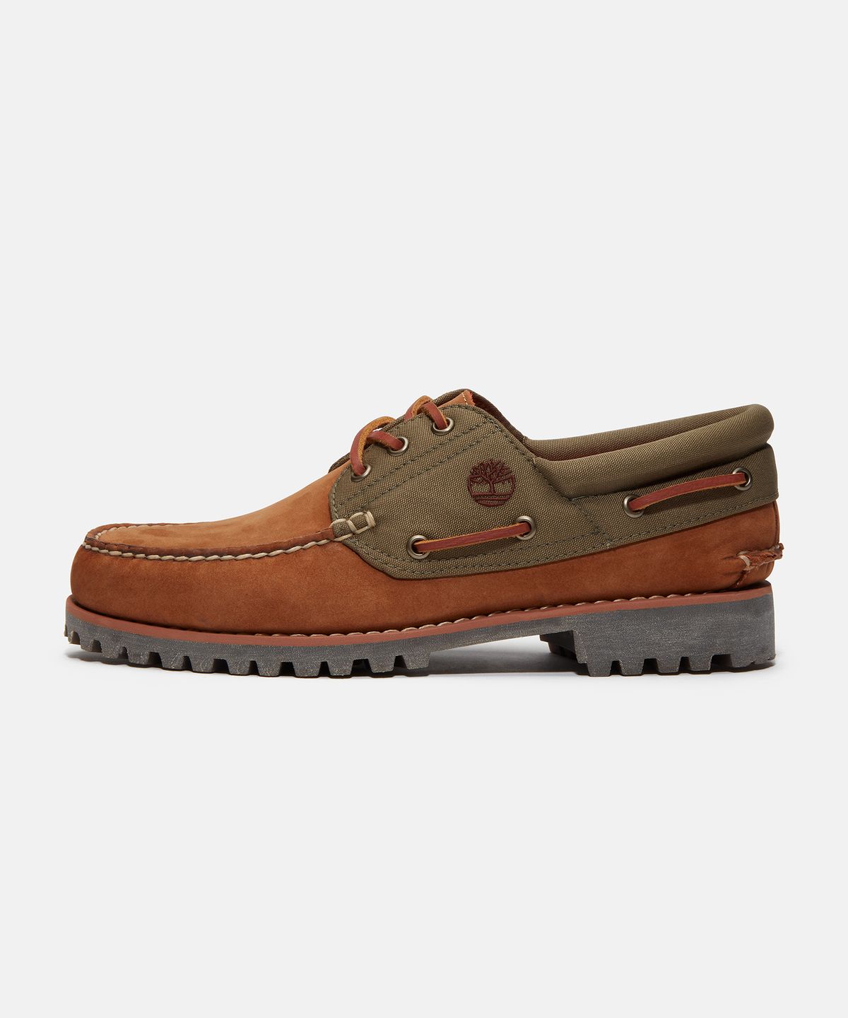팀버랜드(TIMBERLAND) (남성) 어센틱 보트슈즈 - 미디엄 브라운 누벅 / A6DXW-EM5