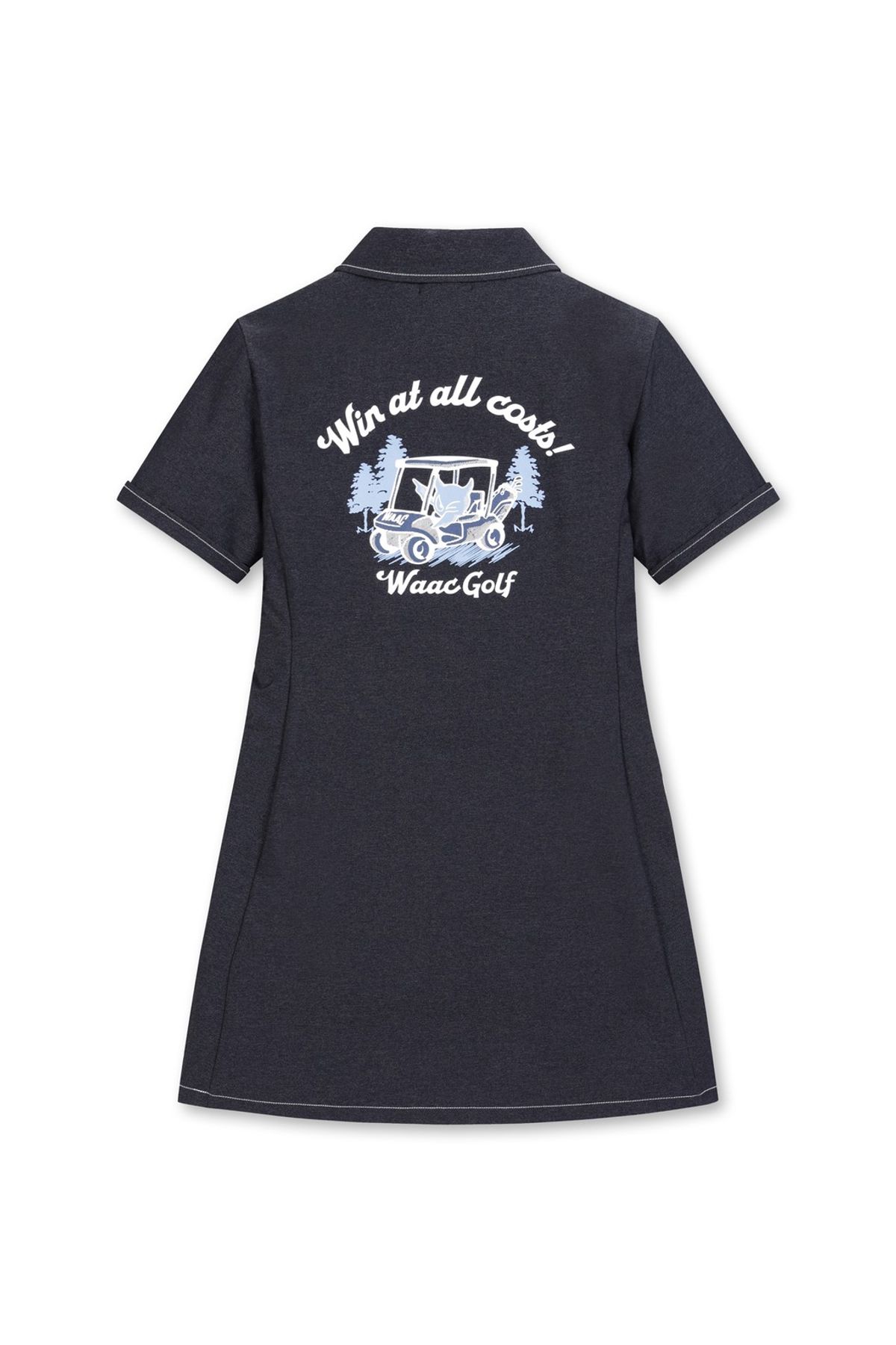 왁(WAAC) Women Denim Print Jersey Dress_WWTBS25110NYX