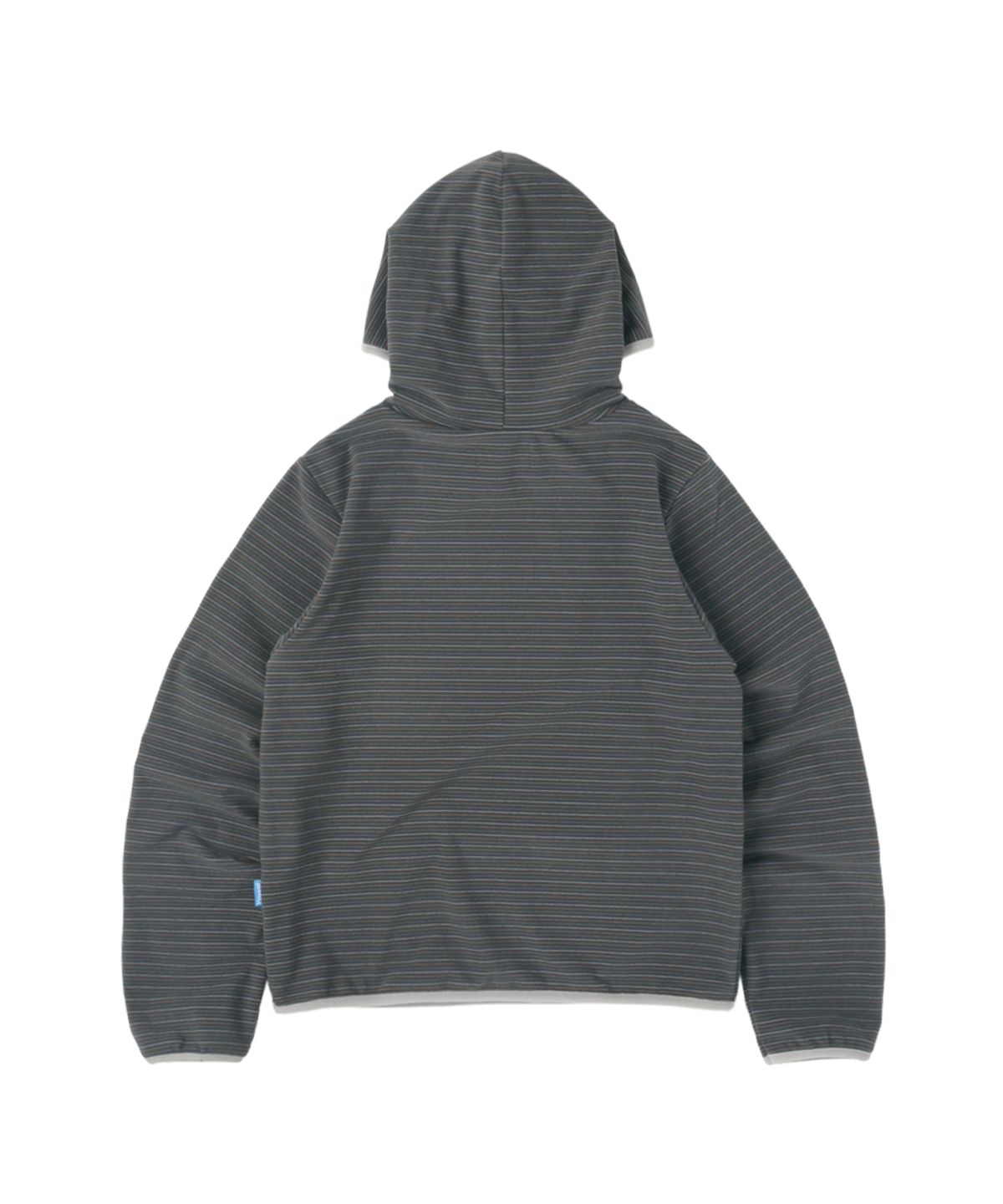 써넥트(SUNNECT) Stripe Taped Hoodie - Charcoal