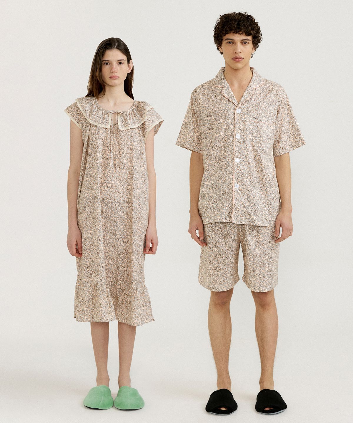 조스라운지(JO'S LOUNGE) (couple) Melody Short Pajama Set + One-piece