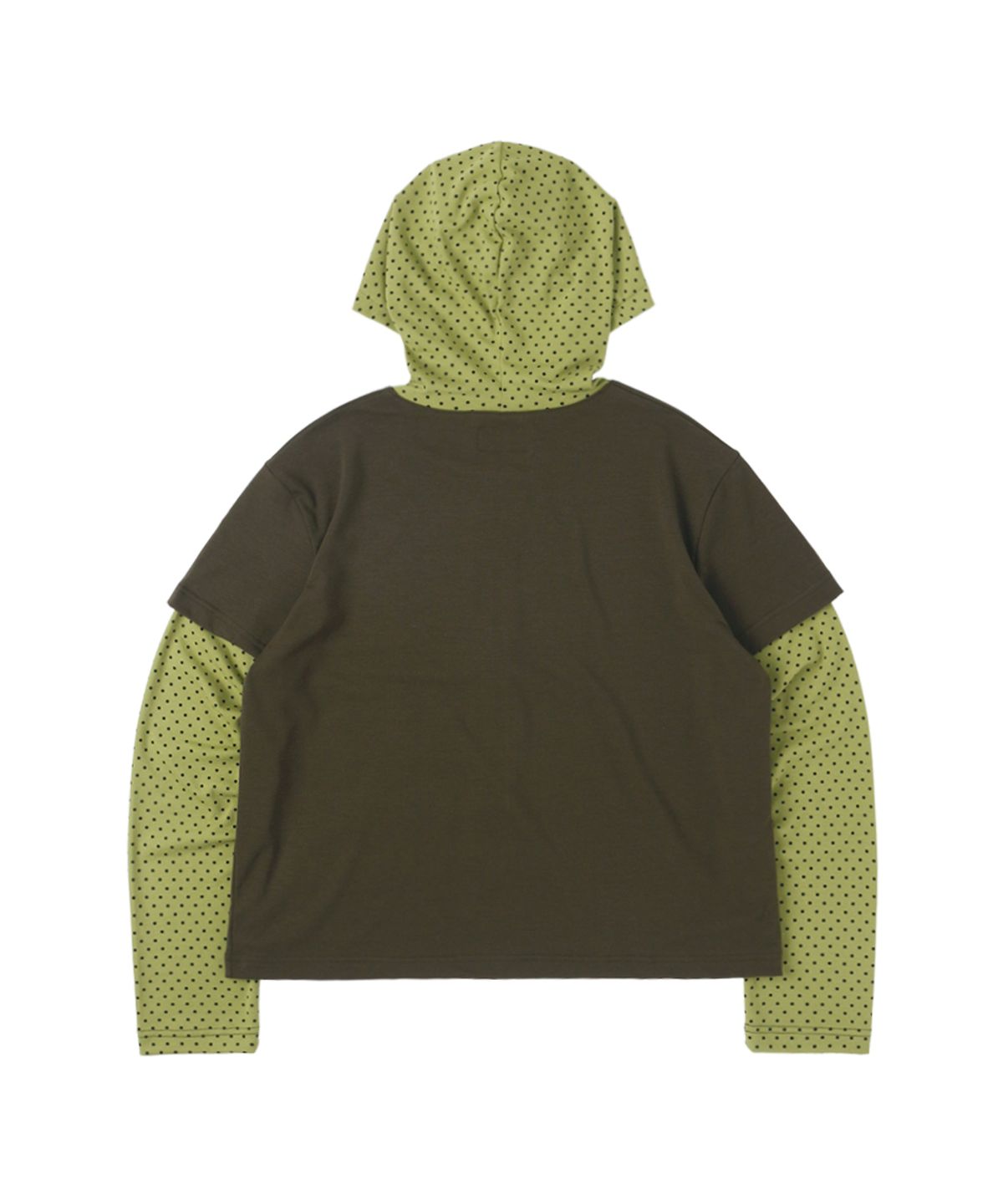 써넥트(SUNNECT) P.D. Layered Zip Hoodie - Green
