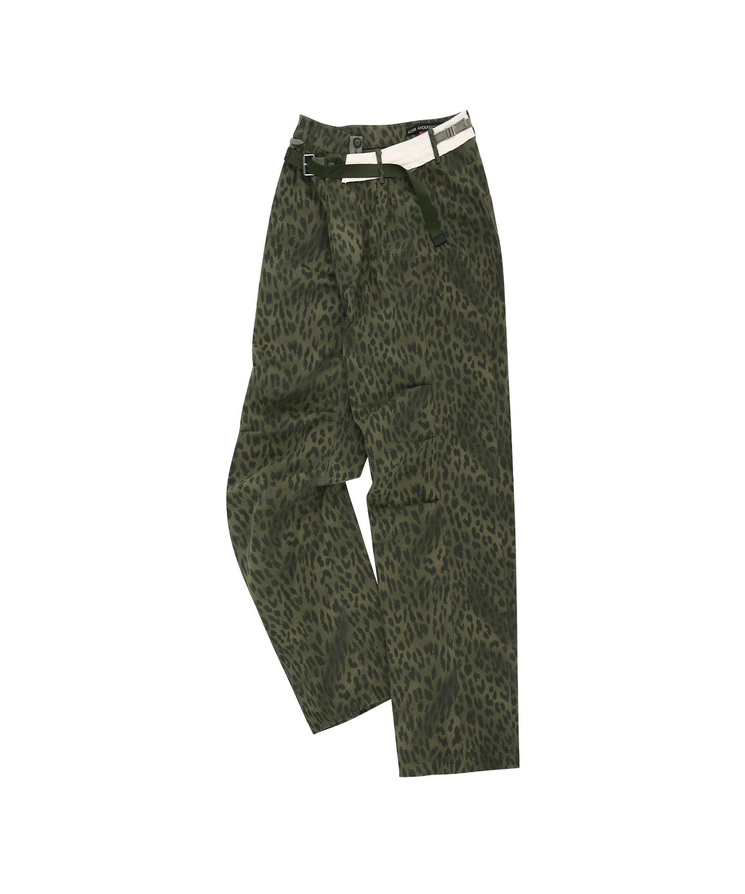 【Andersson Bell】 UNISEX LEOPARD CROSS-OVER WIDE JEANS MUSINSA | ANDERSSON BELL Unisex Leopard Cross-Over Wide