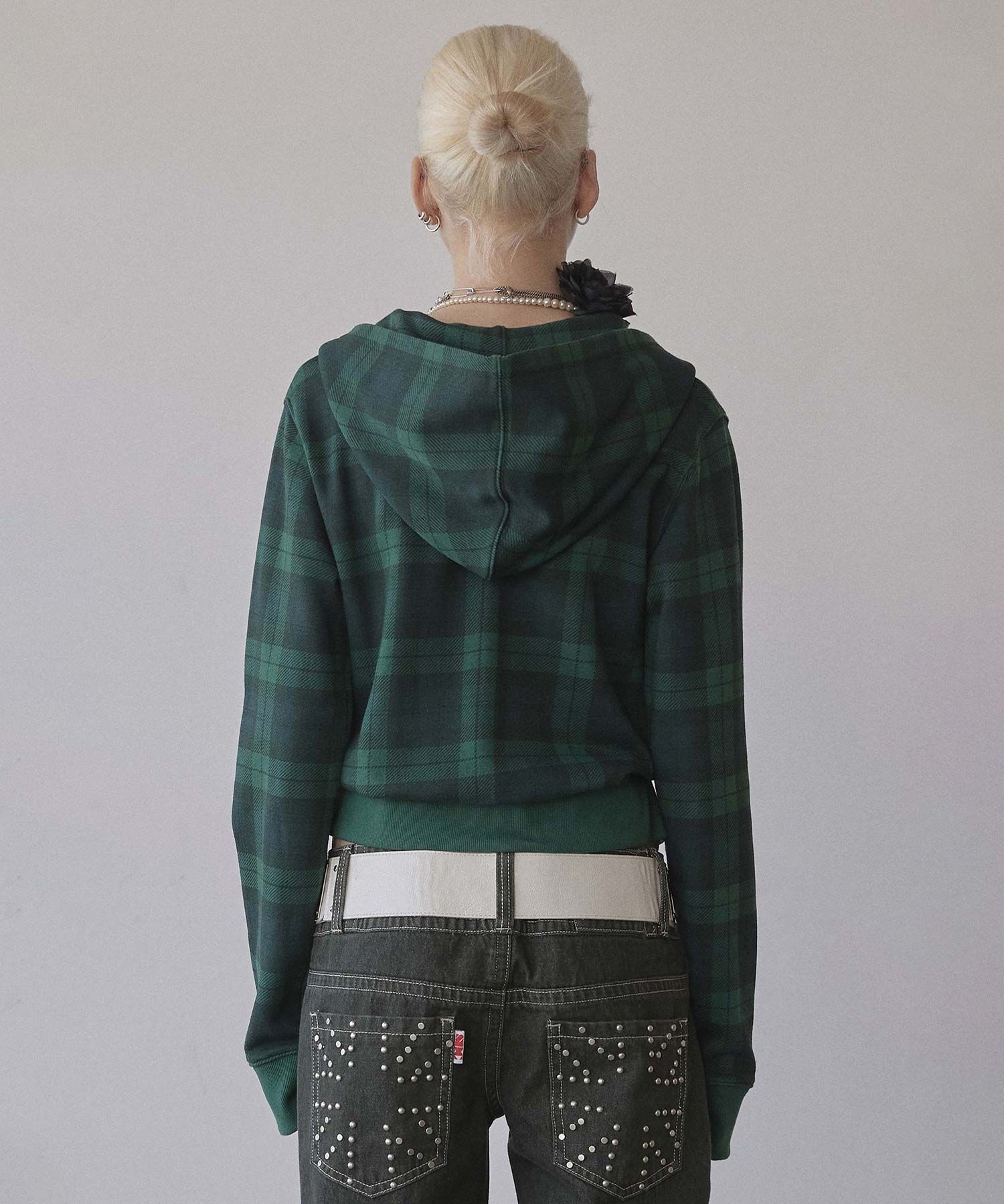 トップス SCULPTOR Cottage Zip-Up Hoodie S check Cottage Zip-Up Hoodie Check – Sculptor