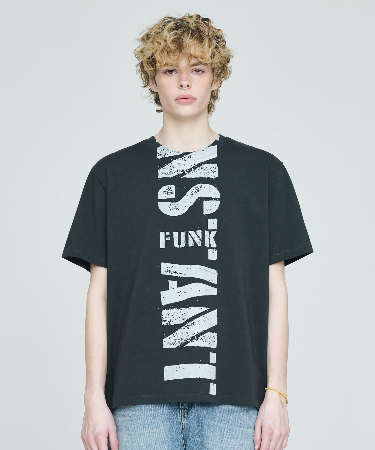 ◆25SS INSTANTFUNK Mens Vintage Logo Tshirt/3色◆ MUSINSA | INSTANTFUNK Men's Vintage Logo T-Shirt - Charcoal