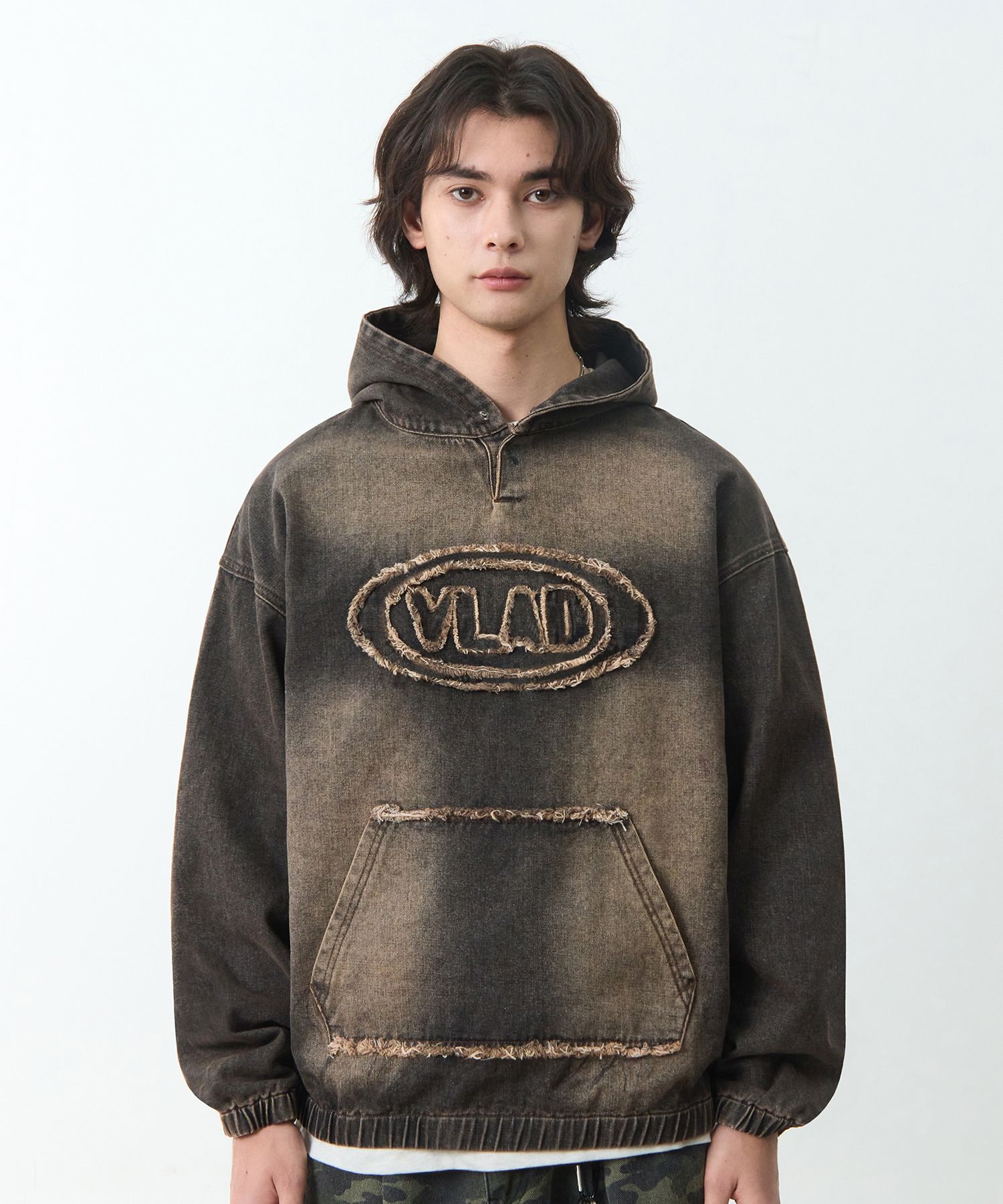 【DIMITRI BLACK】 VLAD Denim Applique Hooded T-shirt MUSINSA | DIMITRI BLACK VLAD DENIM APPLIQUE HOODED T