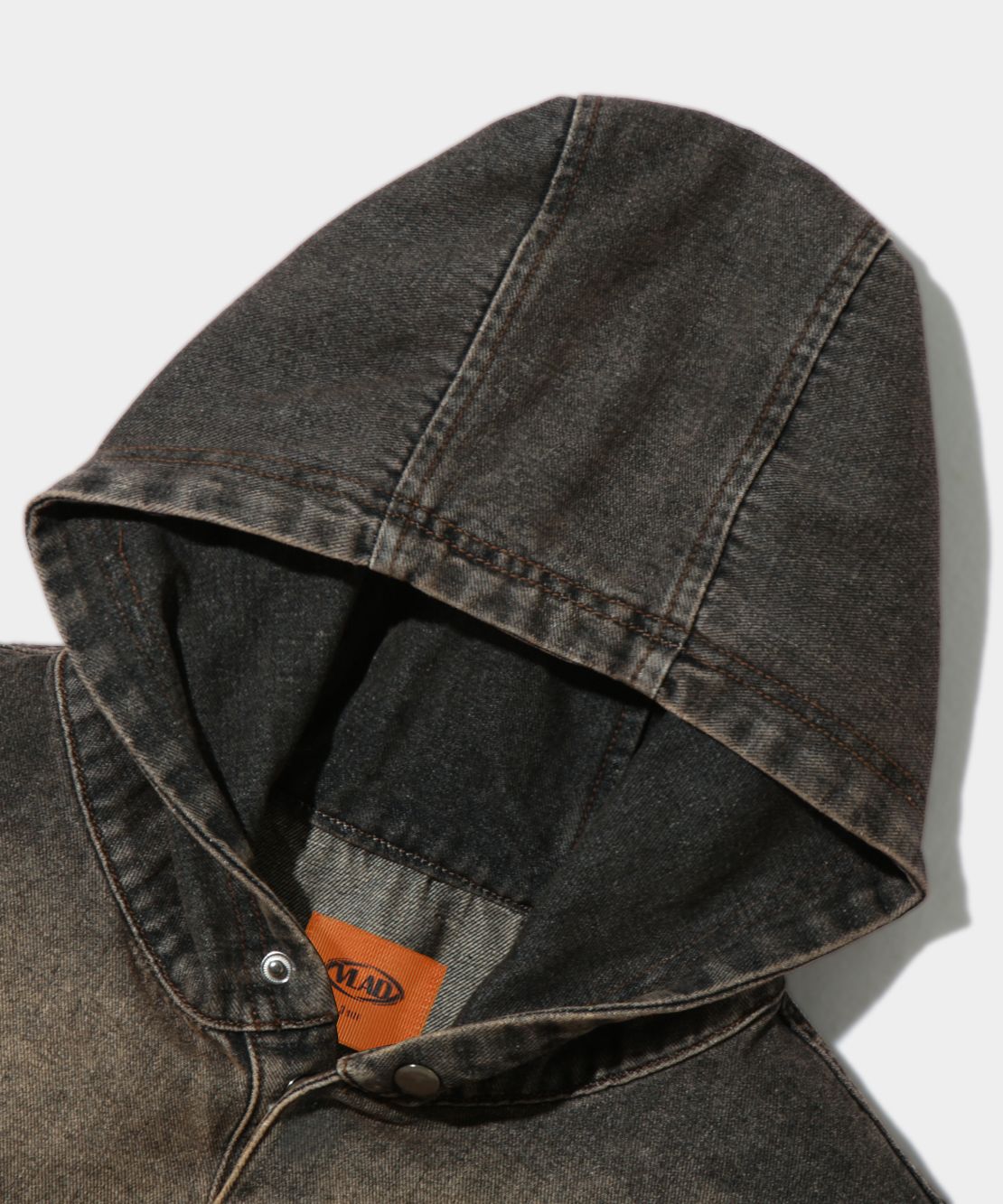 【DIMITRI BLACK】 VLAD Denim Applique Hooded T-shirt MUSINSA | DIMITRI BLACK VLAD DENIM APPLIQUE HOODED T
