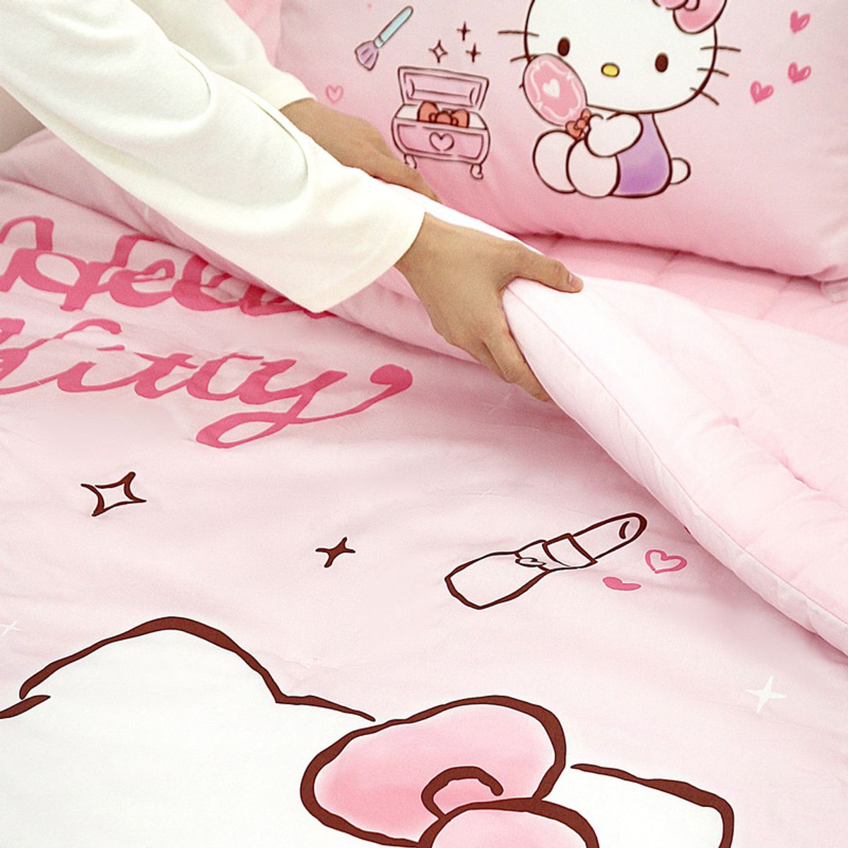 나라홈데코(NARAHOMEDECO) 산리오 헬로키티 사계절 순면차렵이불 퍼퓸