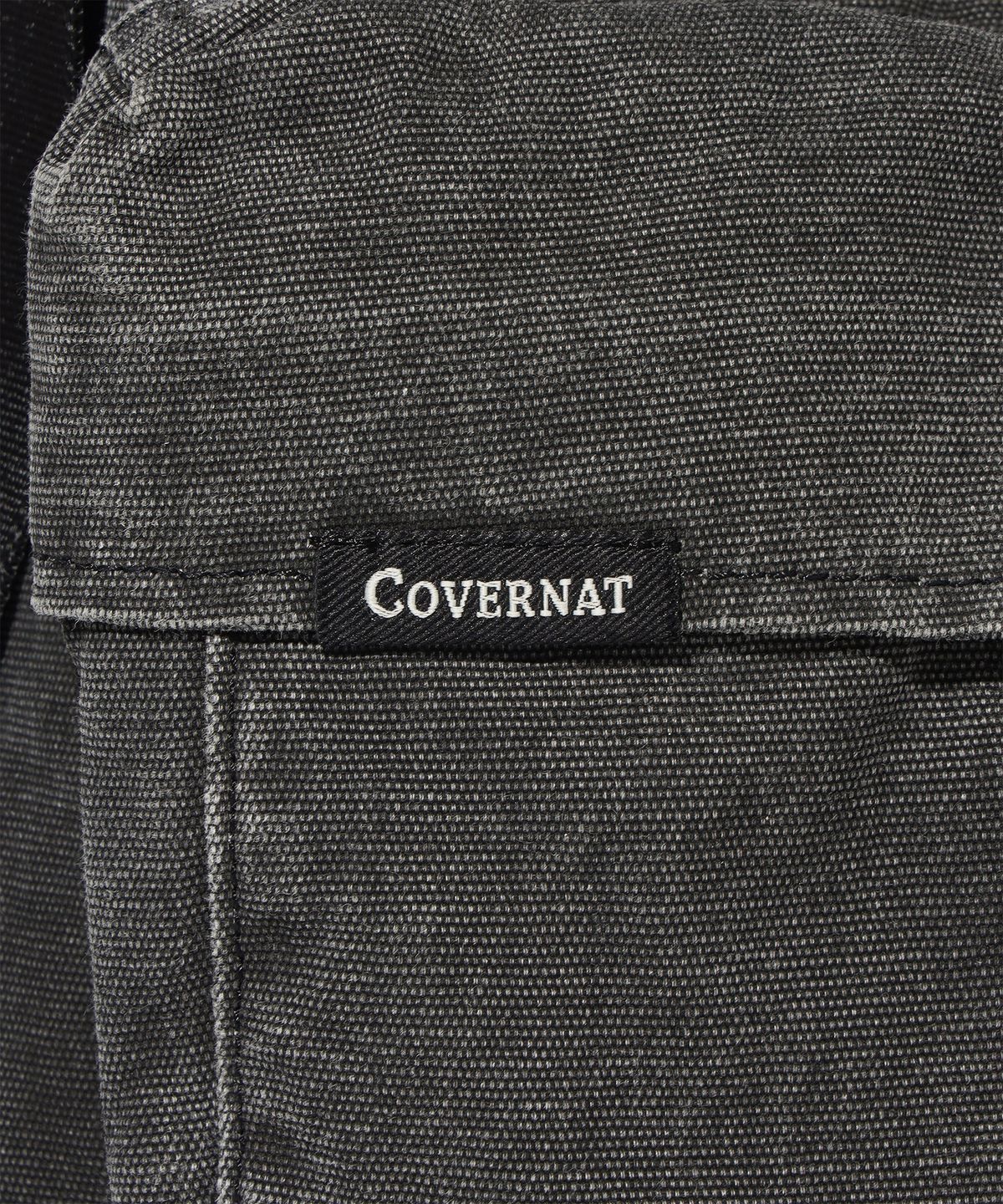 커버낫(COVERNAT) 워시드 코튼 포켓 크로스백 Black