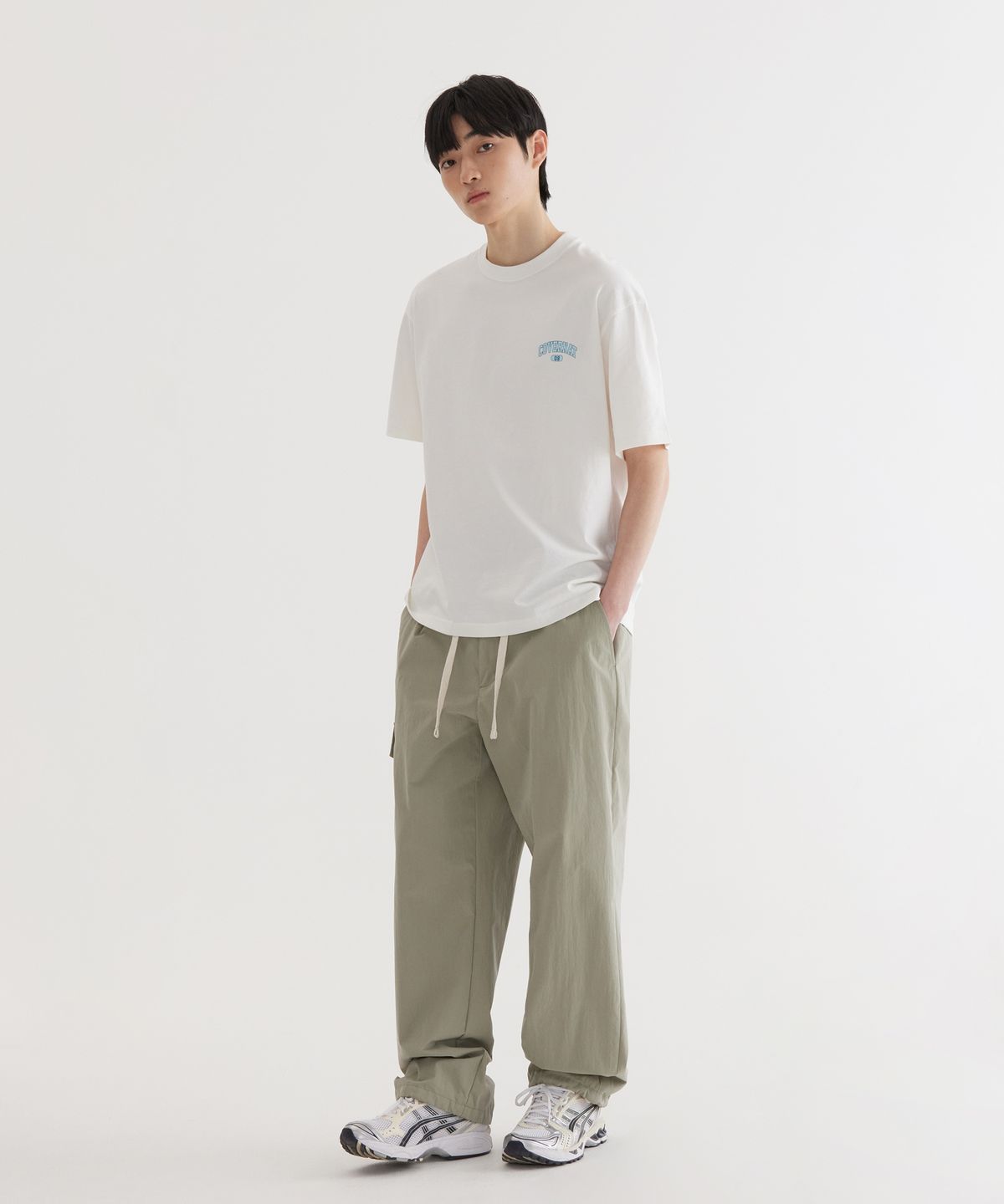 커버낫(COVERNAT) 세미와이드 스트링 카고 이지 팬츠 Light Khaki