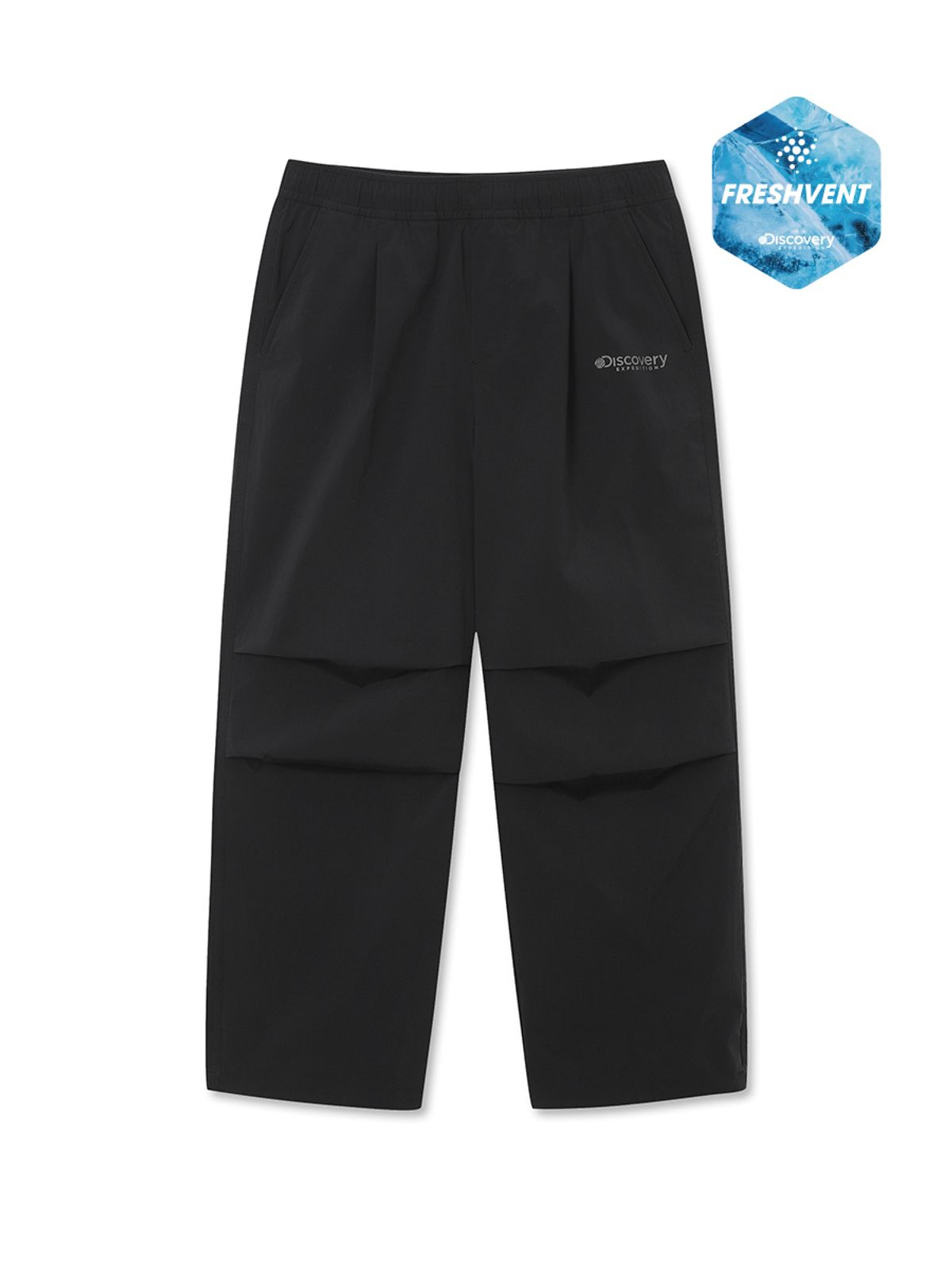 디스커버리 키즈(DISCOVERY KIDS) 여아 프레시벤트 우븐 트레이닝 파라슈트 팬츠 (BLACK)