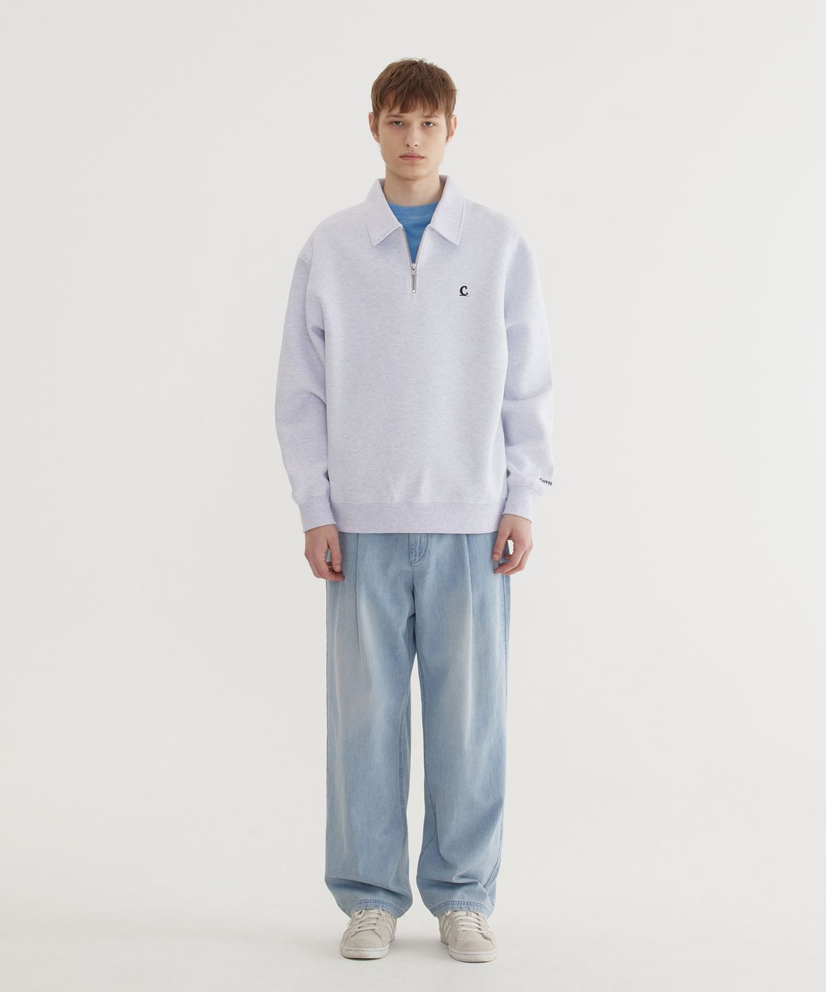 커버낫(COVERNAT) 세미와이드 경량 데님 이지 팬츠 Light Blue