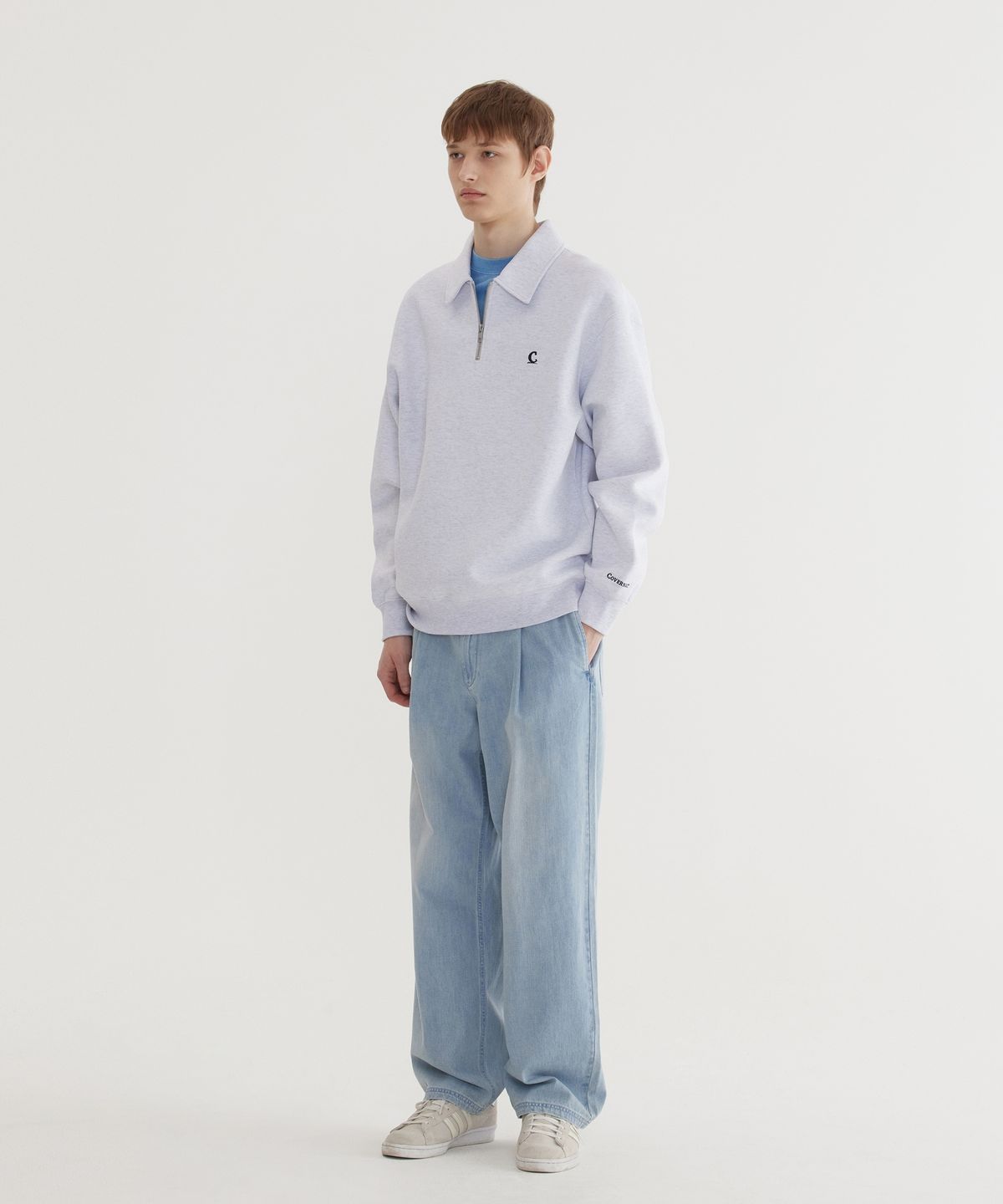 커버낫(COVERNAT) 세미와이드 경량 데님 이지 팬츠 Light Blue