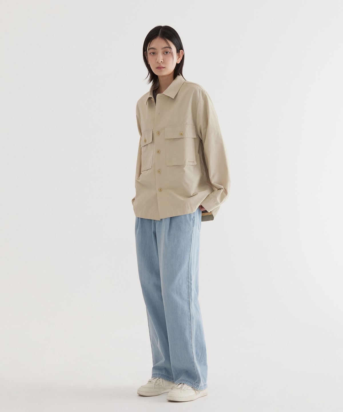 커버낫(COVERNAT) 세미와이드 경량 데님 이지 팬츠 Light Blue