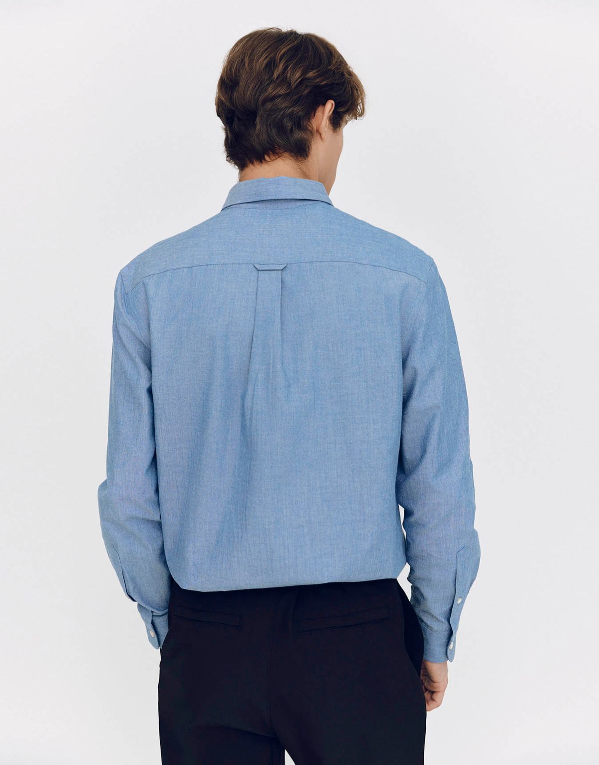 지오다노(GIORDANO) 샴브레이 셔츠 045507 [washed blue]