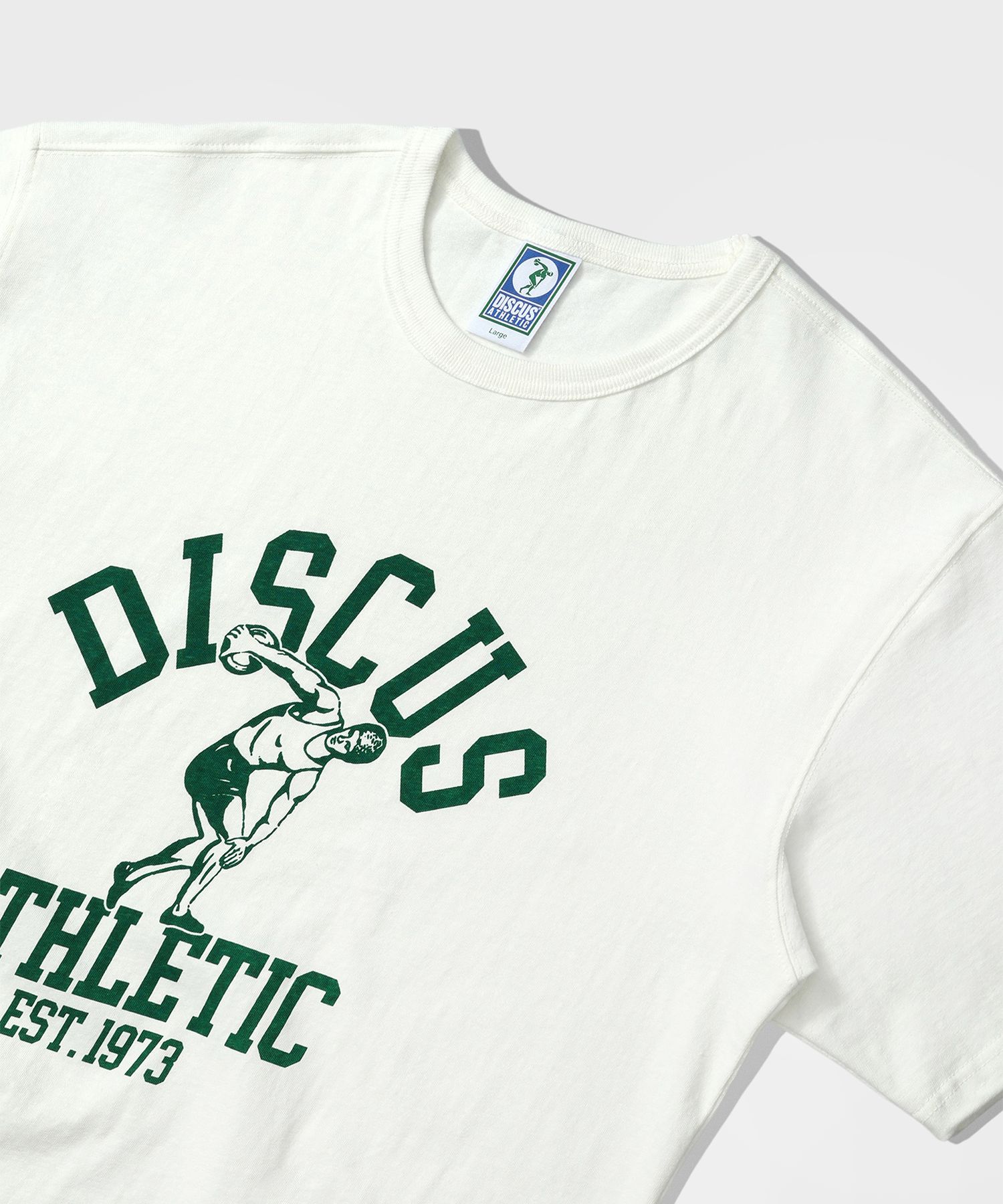 MUSINSA | DISCUS ATHLETIC Heavyweight Center Logo T-Shirt Off-White