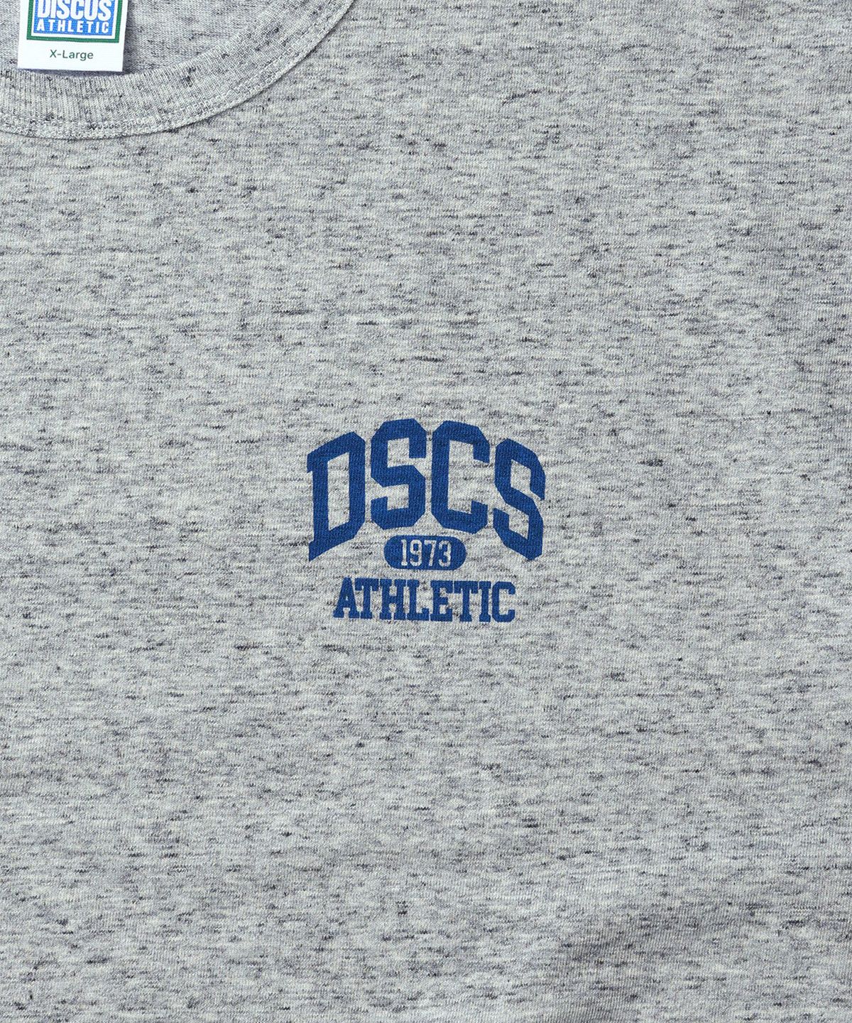 디스커스 애슬레틱(DISCUS ATHLETIC) 헤비웨이트 DCSC 스몰 로고 티셔츠 헤더 그레이