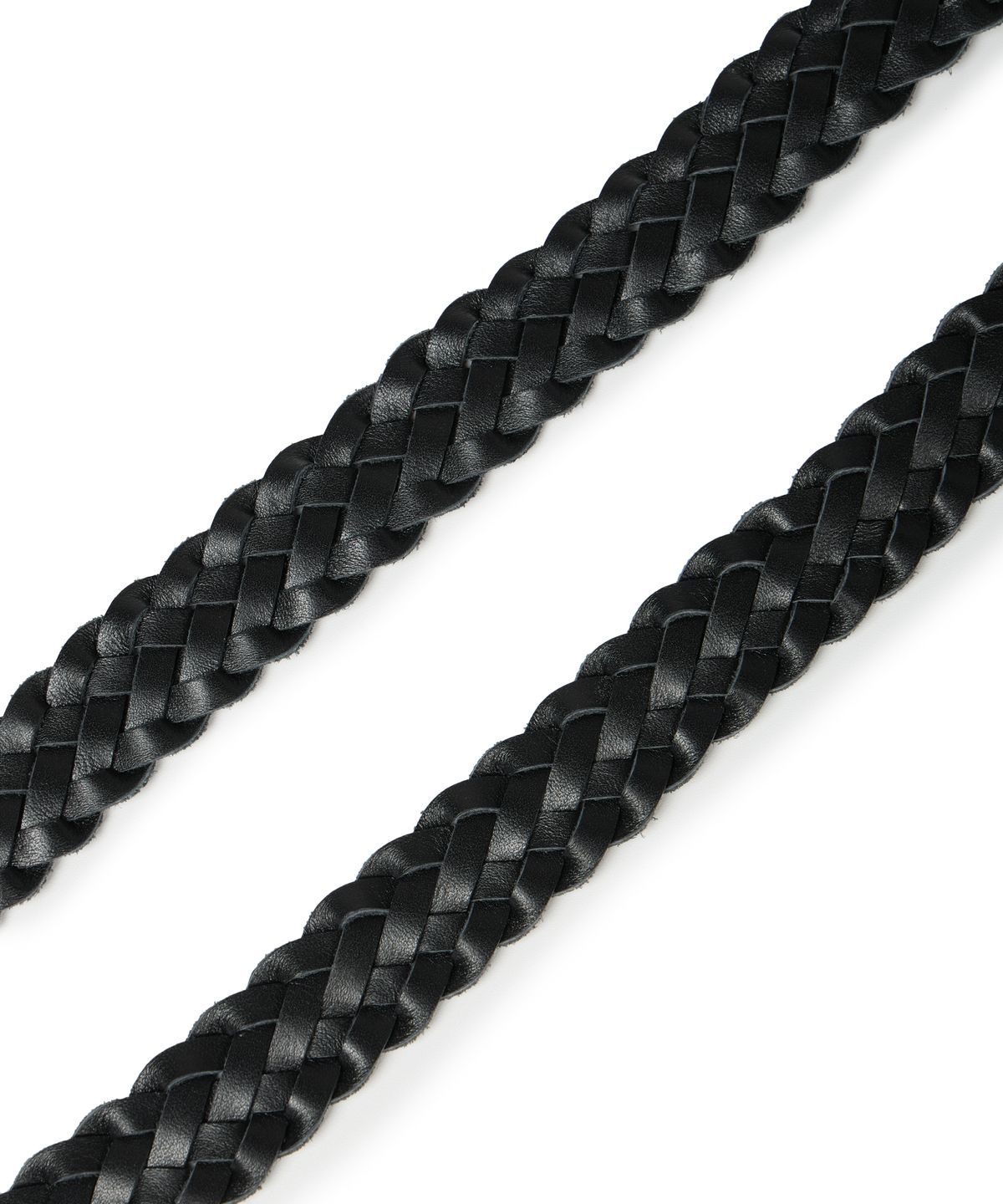 아캄(AAKAM) 30mm Braided Western Leather Belt (Black)
