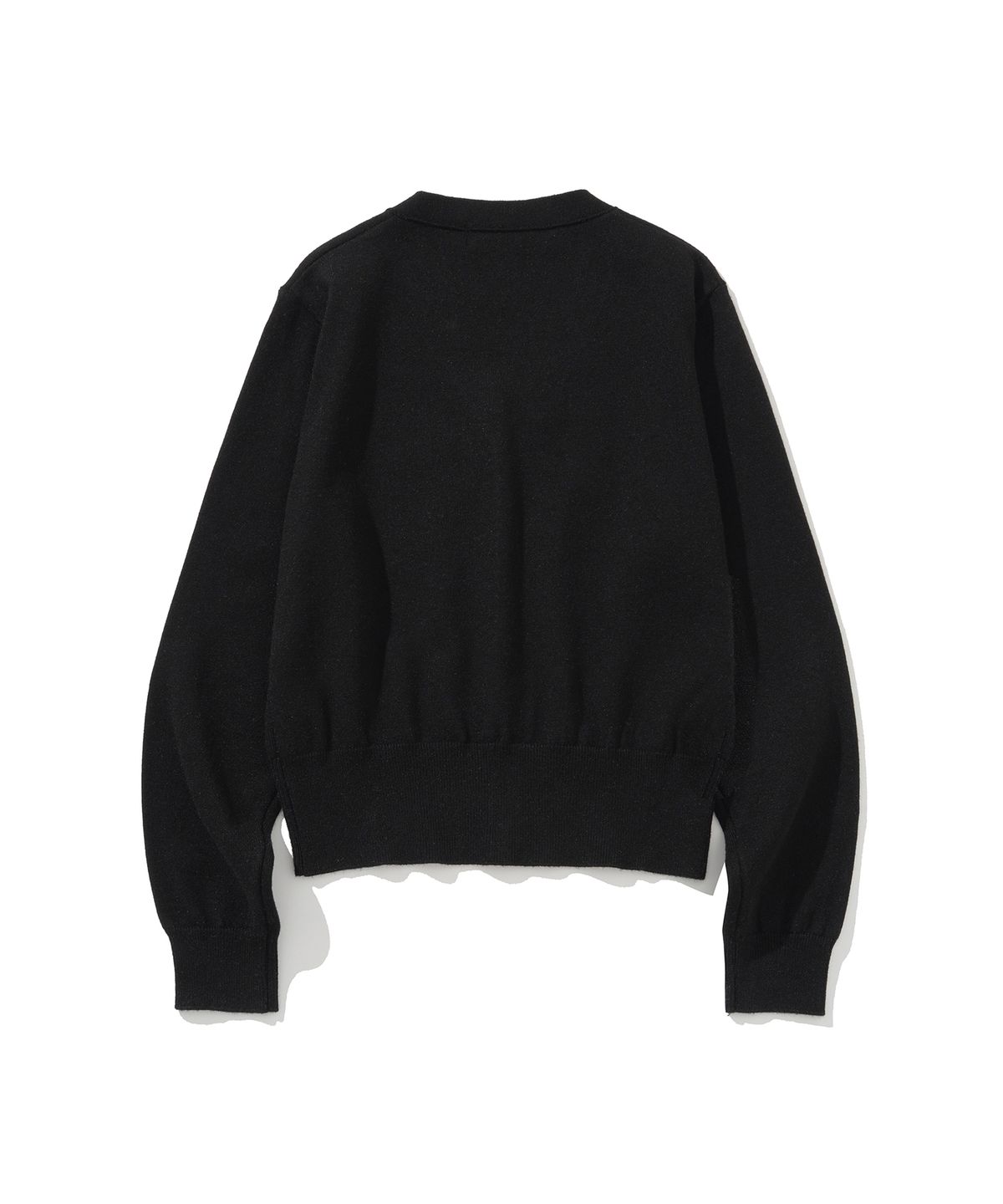 니티드(KNITTED) (W) 베이직 에센셜 워셔블 브이넥 가디건 BLACK