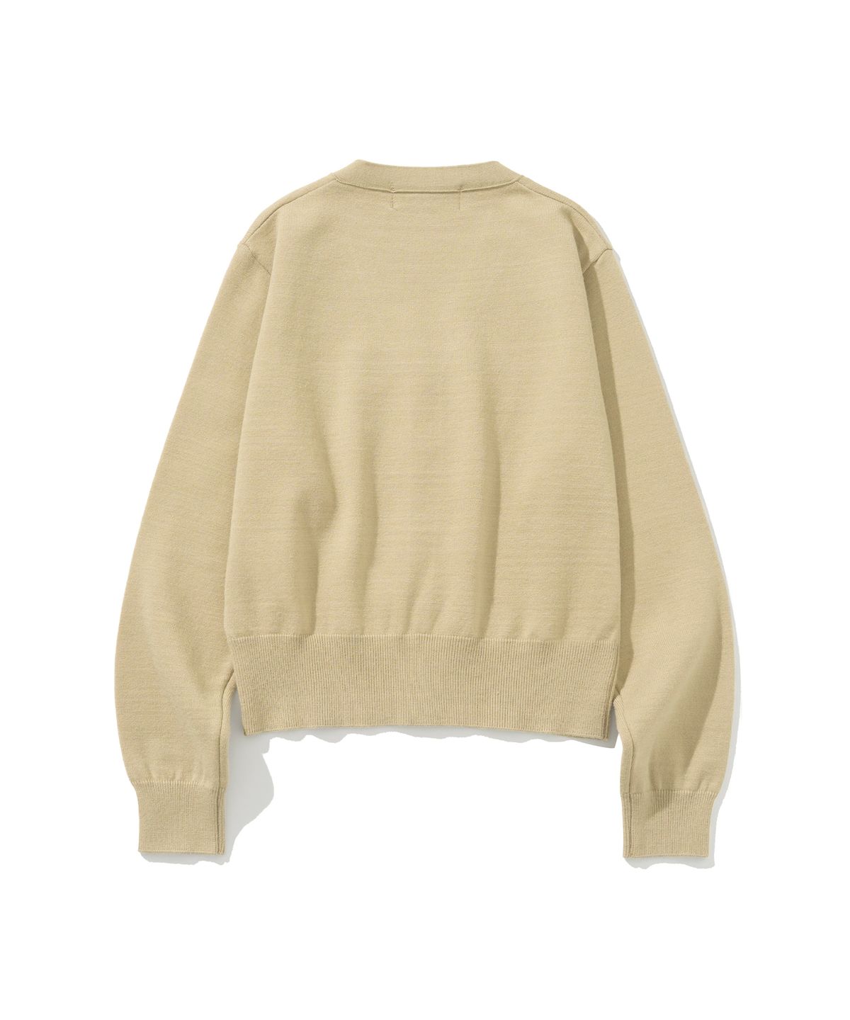 니티드(KNITTED) (W) 베이직 에센셜 워셔블 브이넥 가디건 BEIGE