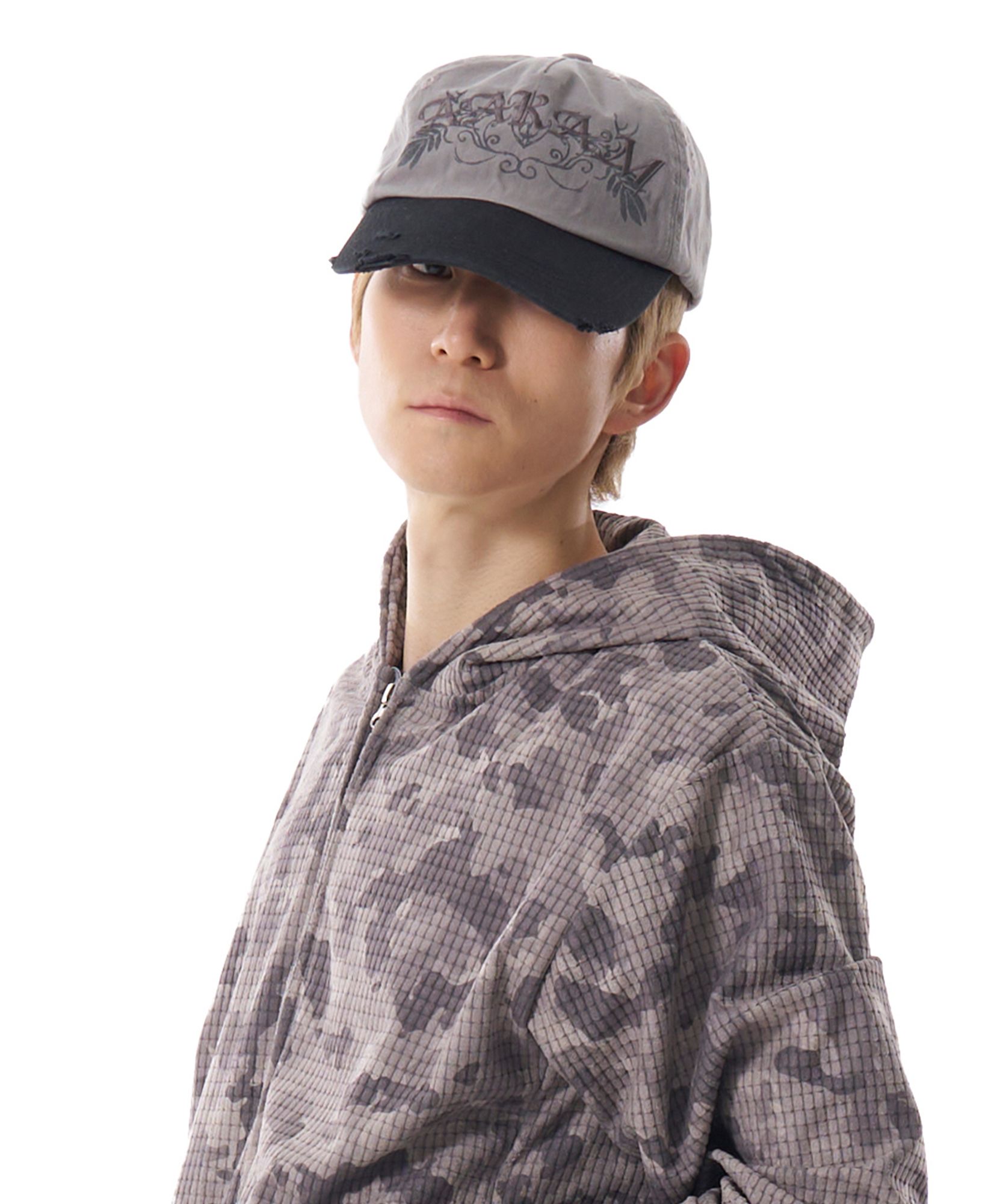 ビンテージ キャップ 韓国 [AAKAM] VTG WASHED DAMAGE BALL CAP MUSINSA | AAKAM VTG Washed Damage Ball Cap (Black)