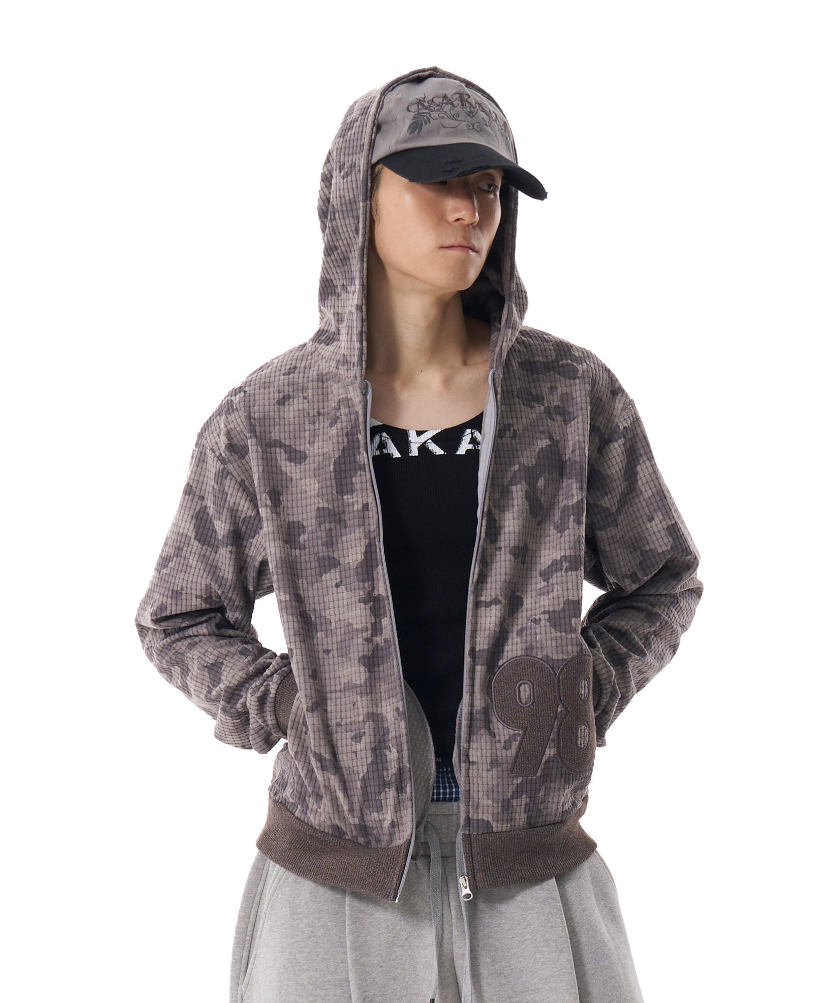 MUSINSA | AAKAM VTG Washed Damage Ball Cap (Black)