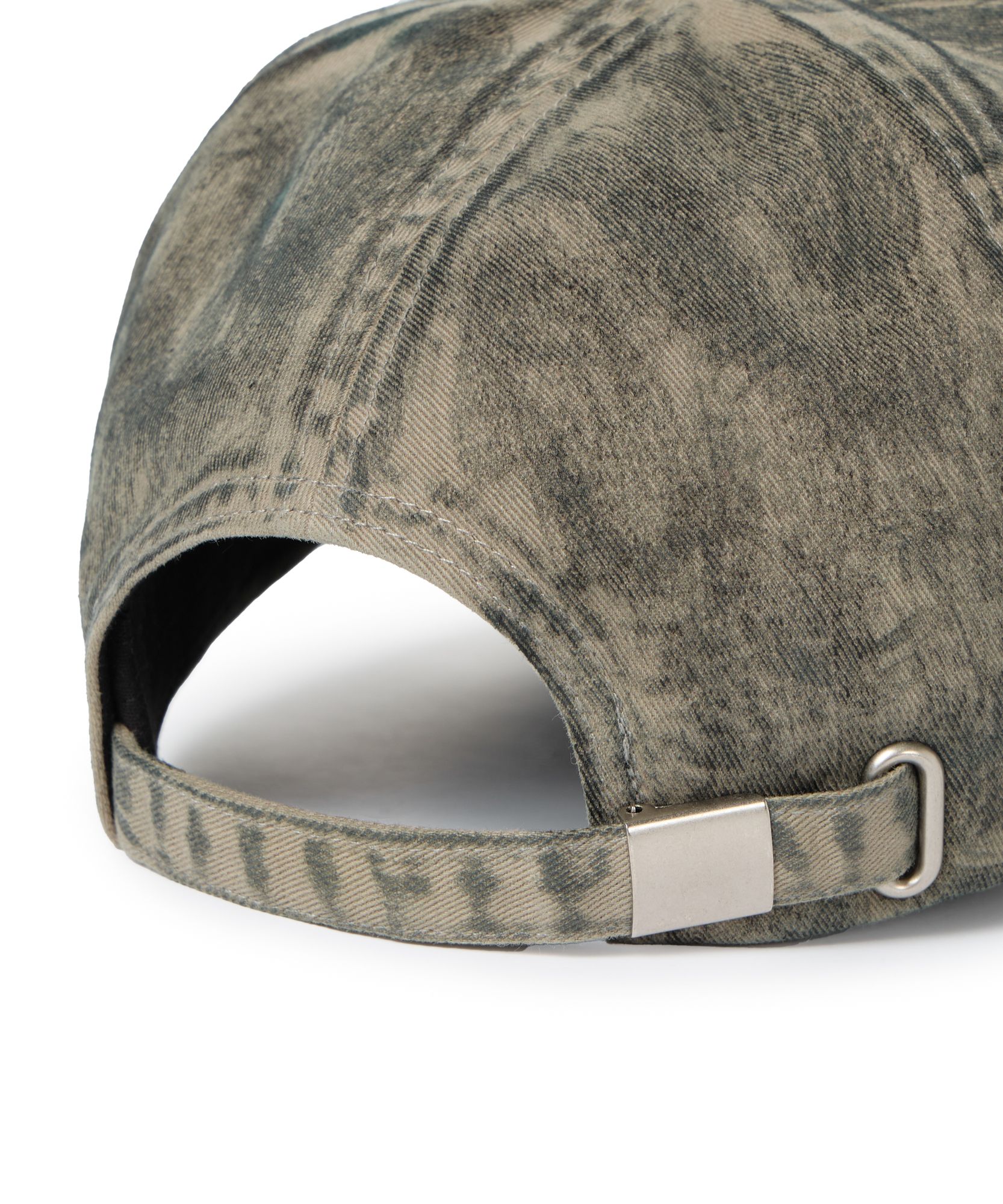 MUSINSA | AAKAM CROS2 Washed Damage Ball Cap (Green Gray)