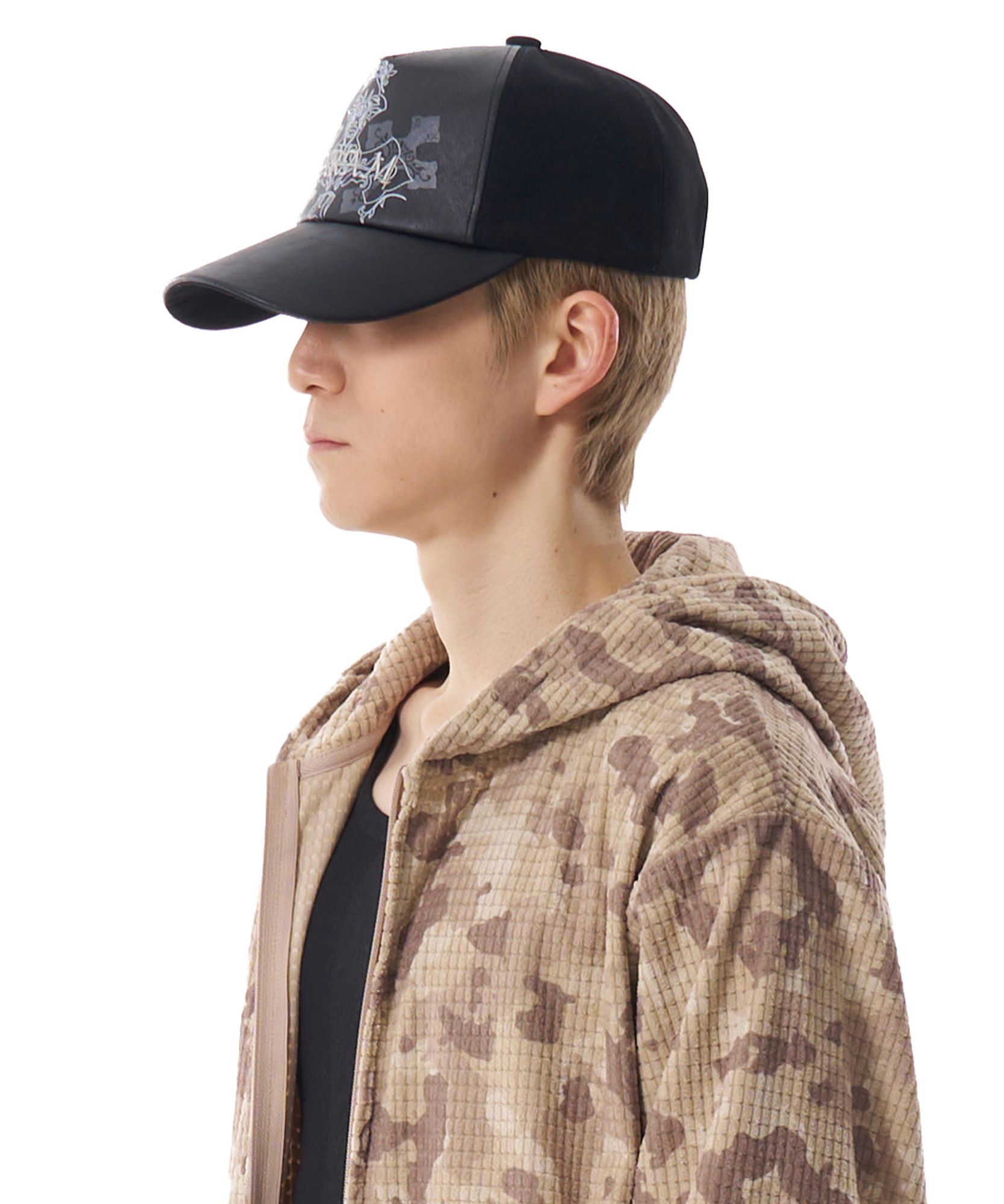 【AAKAM】Leather Mixed CROS2 Ball Cap MUSINSA | AAKAM Leather Mixed CROS2 Ball Cap (Black)