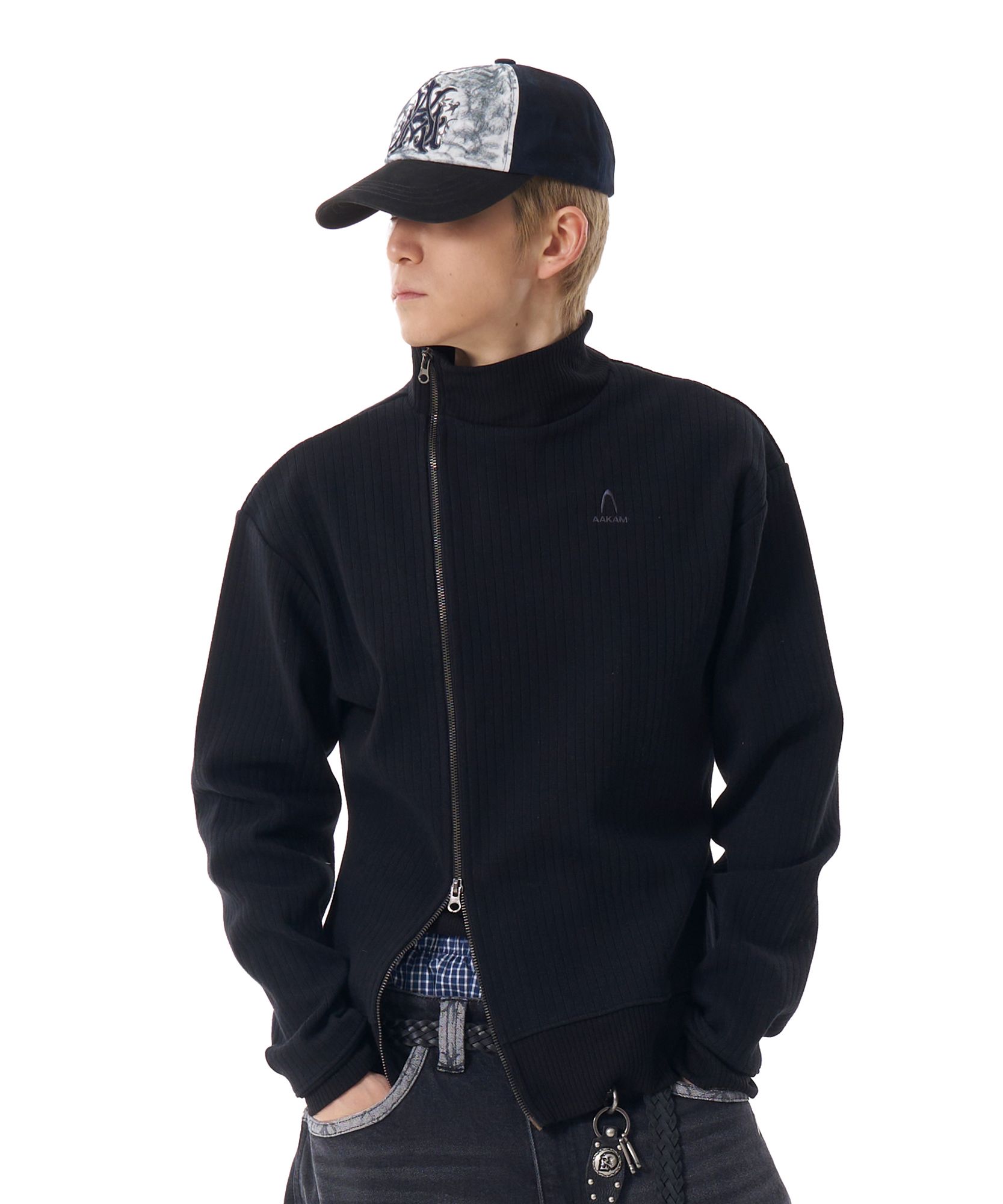 キャップ AAKAM Contrast Washed Cotton Ball Cap 5SH054 MUSINSA | AAKAM Contrast Washed Cotton Ball Cap (Black)