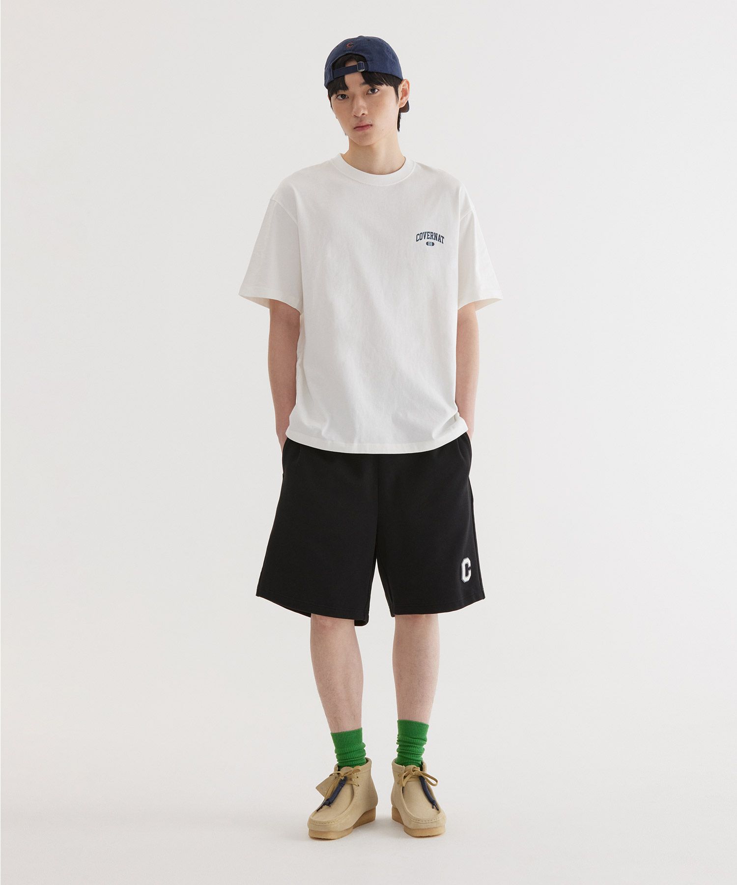 ★COVERNAT★ Small Arch Logo 2PACK T-Shirt White MUSINSA | COVERNAT [2PACK] Small Arch Logo T-Shirt White