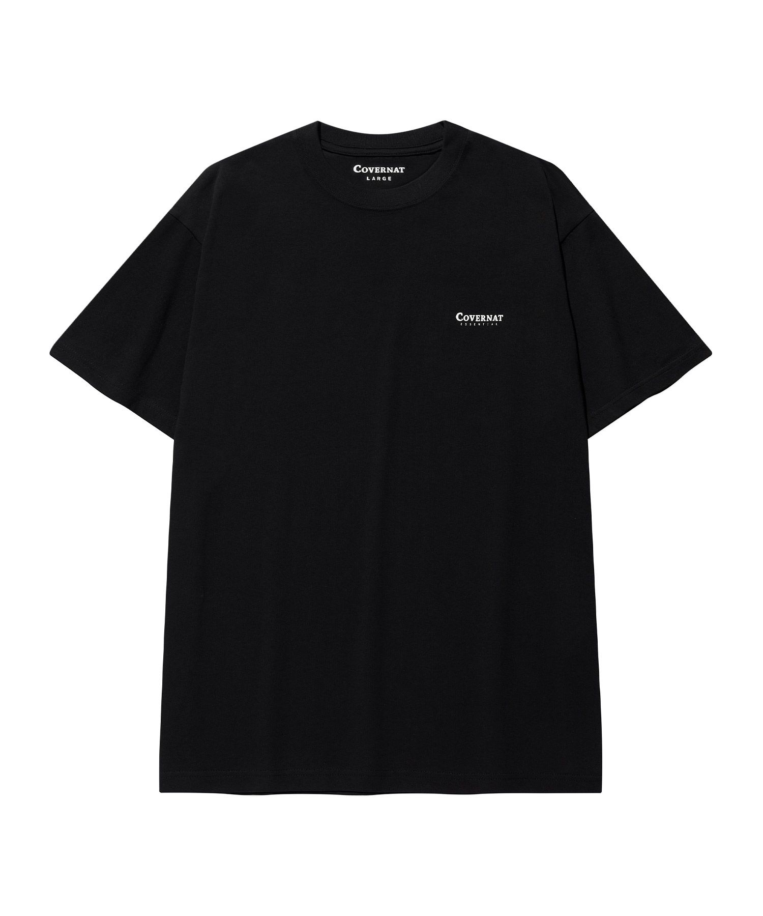 COVERNATのCool Cotton Shine C Logo T-Shirt 全3色 MUSINSA公式 | COVERNAT [2PACK] Cool Cotton T-shirt Black+Black