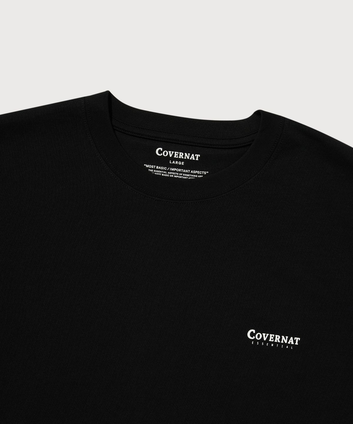 커버낫(COVERNAT) [2PACK] 쿨 코튼 티셔츠 Black+Black