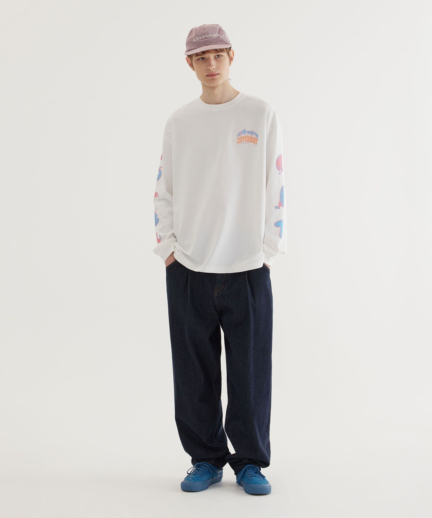 Tシャツ・カットソー COVERNAT Wave Graphic Long Sleeve White MUSINSA公式 | COVERNAT Wave Graphic Long Sleeve White