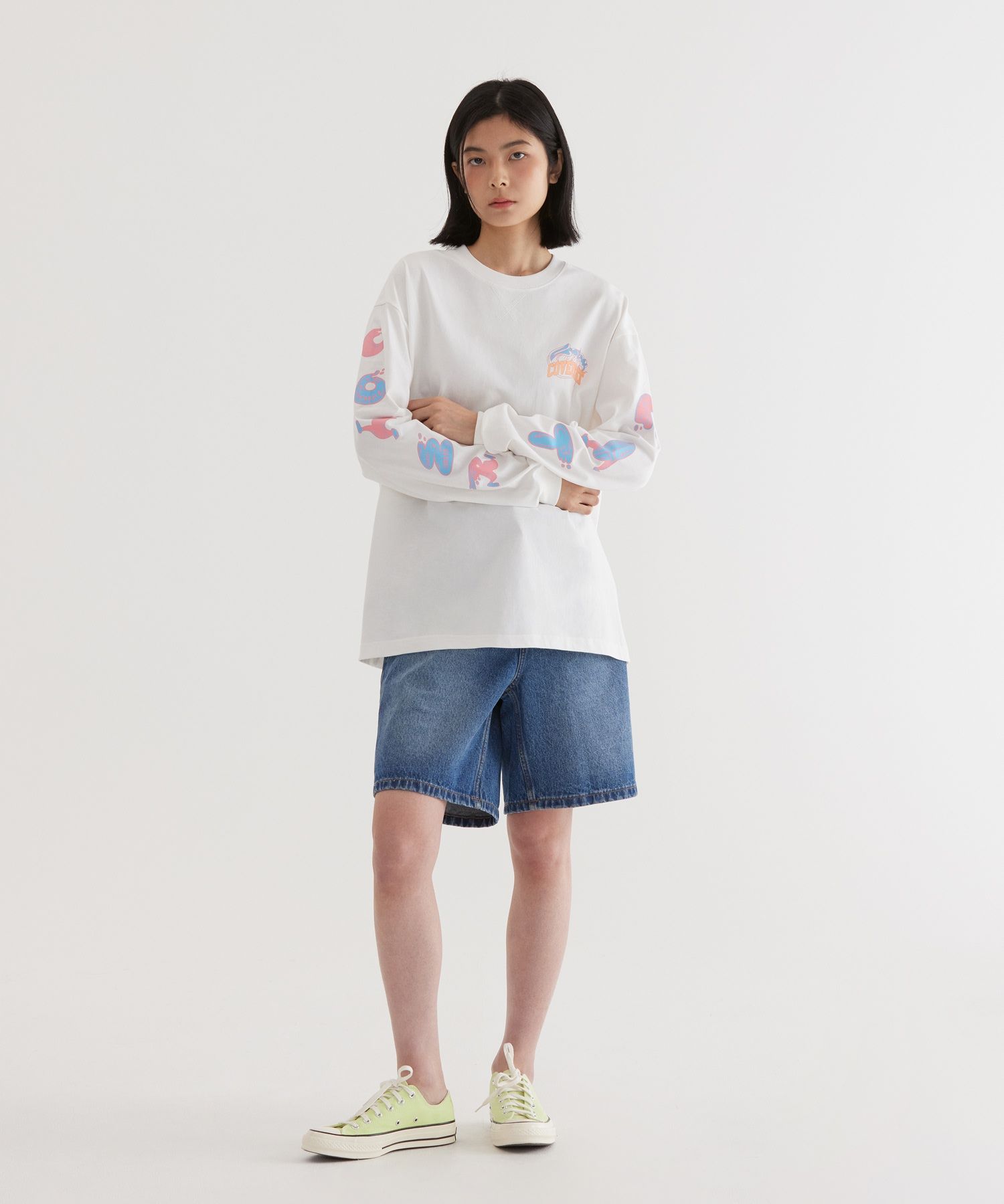 Tシャツ・カットソー COVERNAT Wave Graphic Long Sleeve White MUSINSA公式 | COVERNAT Wave Graphic Long Sleeve White