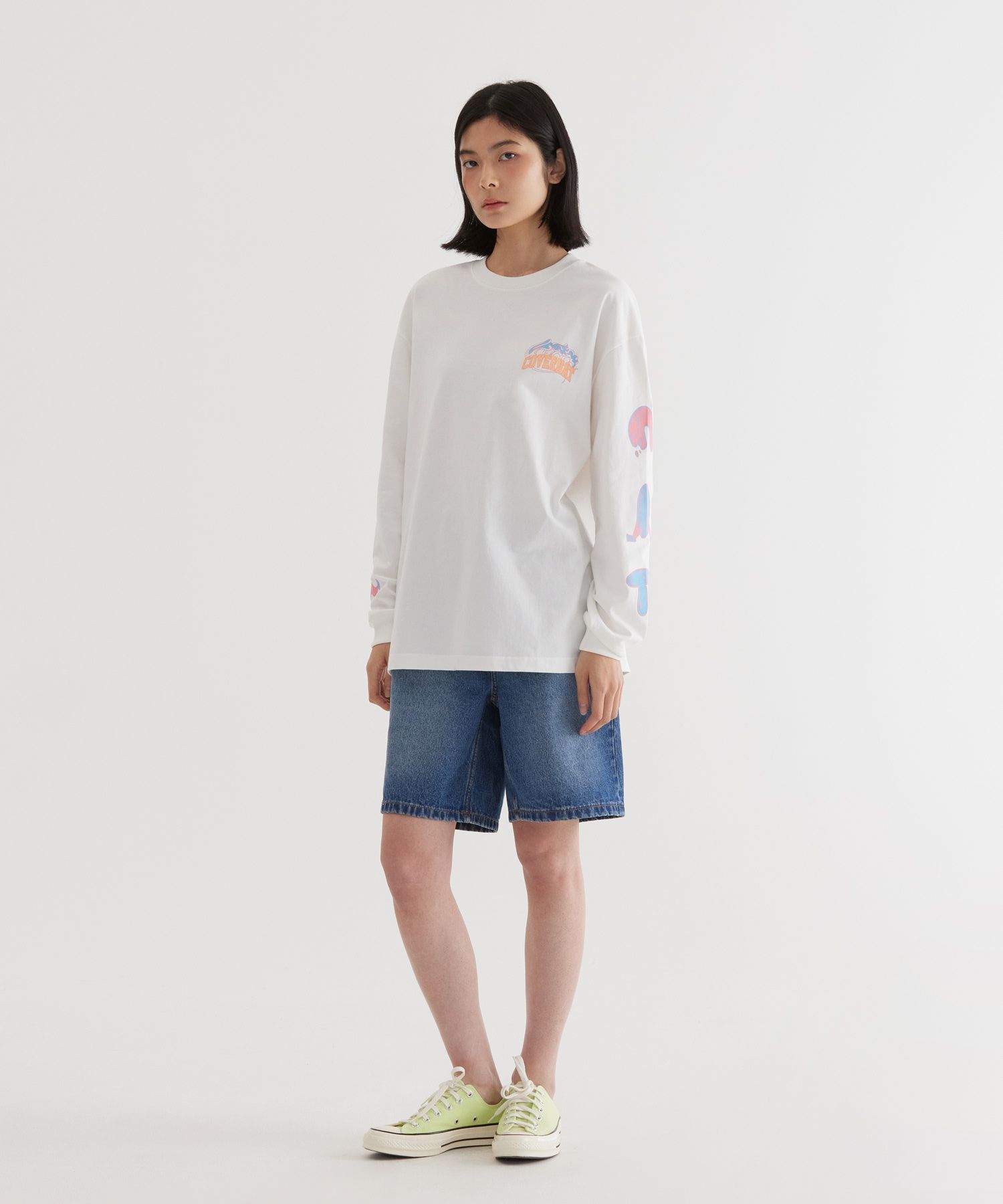 Tシャツ・カットソー COVERNAT Wave Graphic Long Sleeve White MUSINSA公式 | COVERNAT Wave Graphic Long Sleeve White