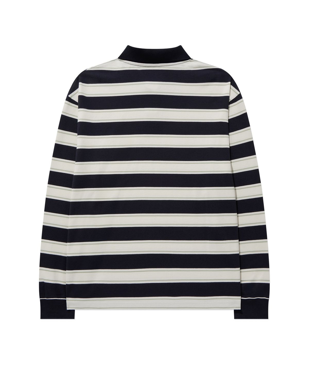 커버낫(COVERNAT) 스트라이프 카라 롱슬리브 Dark Navy