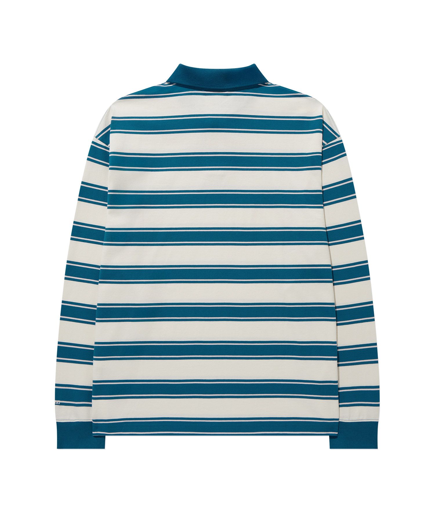 COVERNATのStriped Collar Long Sleeve 全2色 MUSINSA | COVERNAT Striped Collar Long Sleeve Turquoise